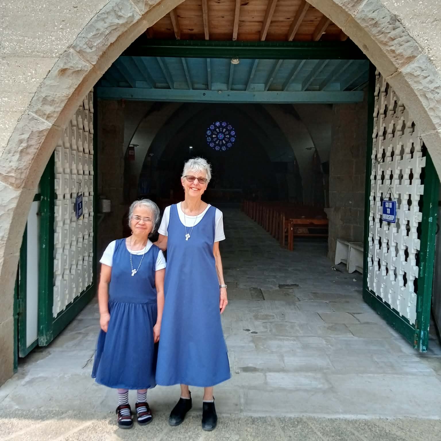 We received online communication from Sister Elizabeth today saying, "Gawis ay wakgat," which is Igorot for "Good morning!" She has been staying busy with Sister Ines in the Philippines. They have been attending services at the Church of St. Mary the Virgin in Sagada, meeting with Associates and other visitors, spending time with Sister Ines' biological sisters and mother, and enjoying the local plants and animals. Sister Elizabeth appreciated the homemade banana pancakes that Sister Ines made for her as well. We are grateful for these pictures and for the safe travels and work of Sister Elizabeth and Sister Ines.