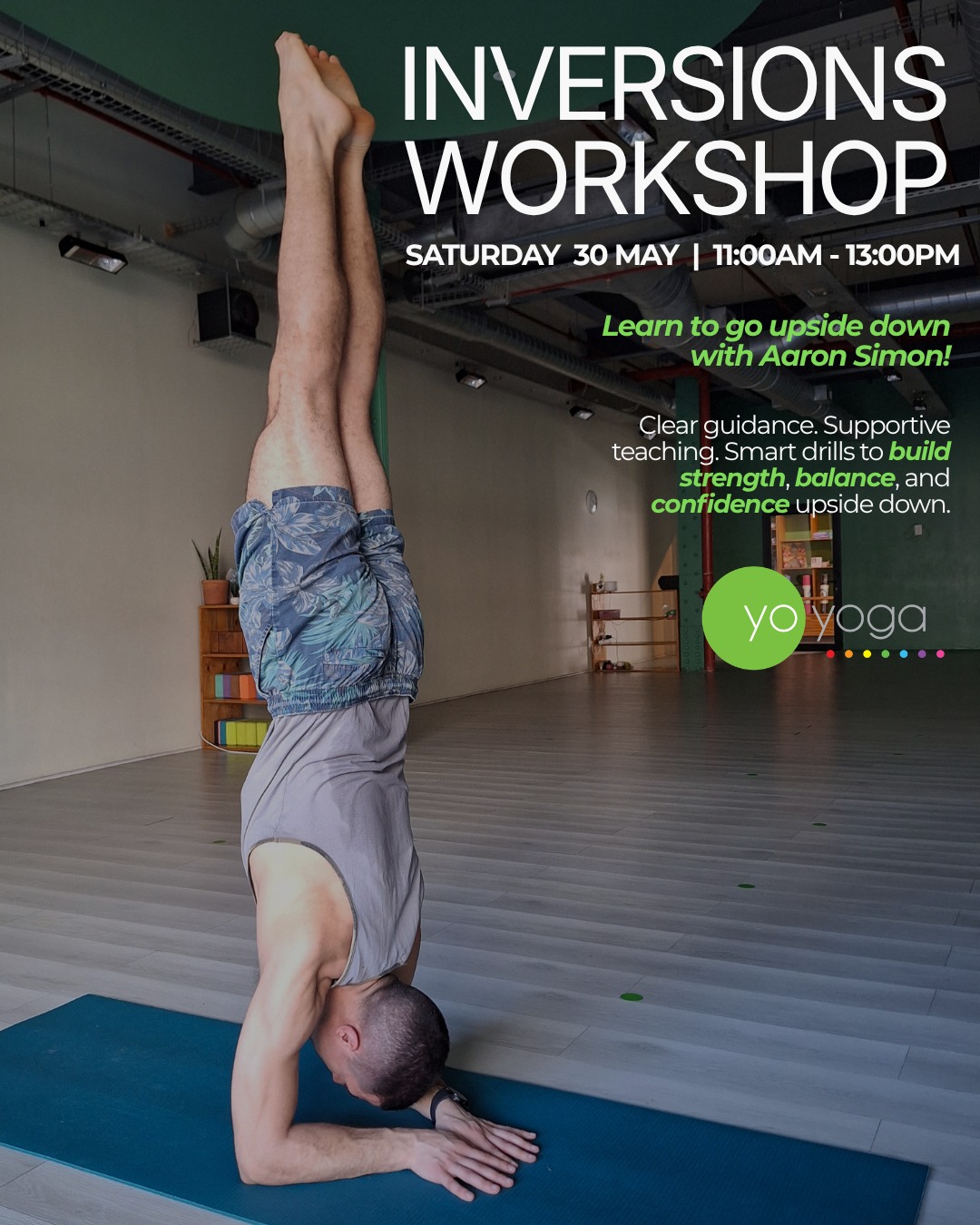 Inversions Workshop with Aaron Simon 🤸
Ready to turn your practice upside down? Join Aaron for a focused and supportive deep dive into the world of inversions. 💪 This workshop will explore key shapes including Shoulderstand, Forearmstand, Headstand, and Handstand, with a strong emphasis on safe alignment, strength-building drills, and progressive techniques.
Expect clear guidance, intelligent progressions, and plenty of time to practise — whether you’re building foundations or refining your upside-down confidence. 🙏
📅 Saturday, 30 May
🕚 11:00 – 13:00
💰 R350 / R315 (Debit Order Members)
All levels welcome. Come play, build strength, and shift your perspective. 🙃✨
#yoyoga #yoyogacommunity #yogasouthafrica🇿🇦