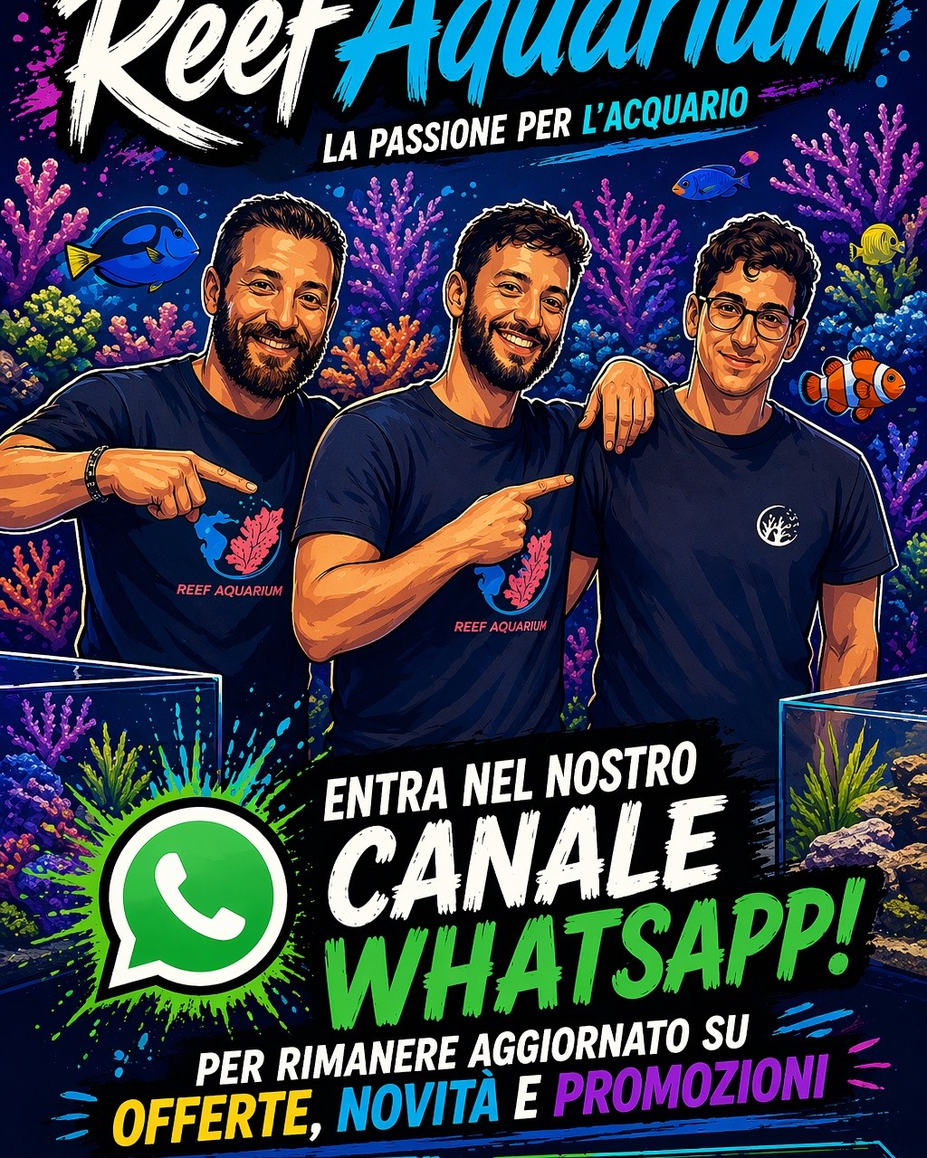 Unisciti al canale WhatsApp di ReefAquarium per restare sempre aggiornato su offerte, novità e promozioni dal mondo dell’acquario! Passione, qualità e consigli direttamente da chi vive ogni giorno questo mondo 🐠🌊
#ReefAquarium #Acquario #AquariumLife #Offerte #fishlovers