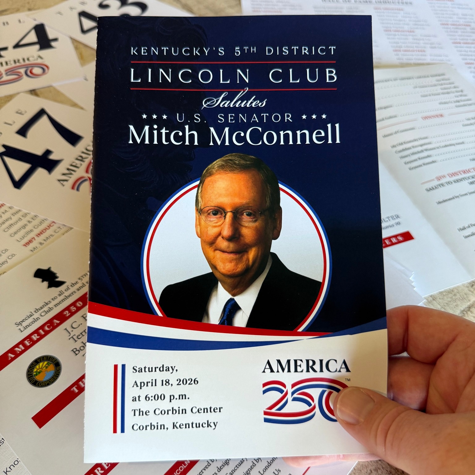 This past weekend was the annual Lincoln Club banquet and I was honored to work on the design of the programs, placemats, and table markers again!
.
Shoutout to Minuteman Press London for printing the programs and placemats, you and your team do great work!
