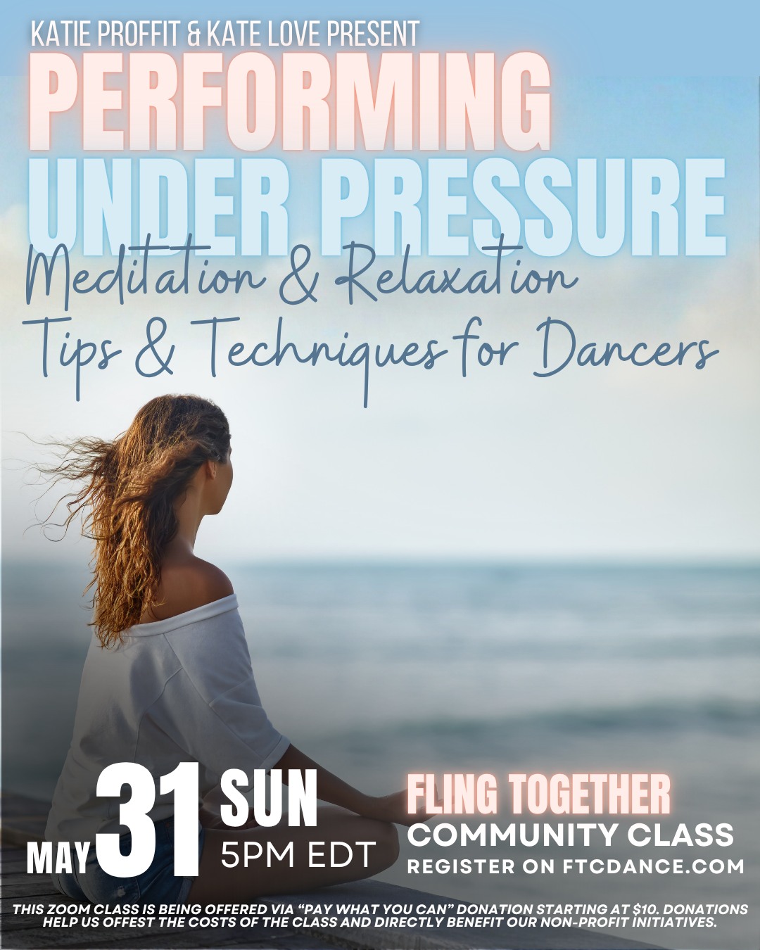 Ready to master the mental game? πͺπ§ This session is designed for Highland dancers looking for practical ways to handle performance stress. Along with expert discussion, you'll walk away with custom guided meditations and relaxation techniques. π§ββοΈ We are thrilled to host Katie Proffit of Pressure Pointe Coaching, a former champion and Psychologist, alongside yoga and mindfulness specialist Kate Love. Both presenters share a deep passion for helping dancers navigate the pressures of competition with confidence and ease.
π Registration link in bio
Live class is at 5pm EDT on 31 May 2026 π₯ Recording available
Class will be on zoom 31st May at 2pm PDT (Vancouver); 3pm MDT (Denver); 4pm CDT (Winnipeg); 5pm EDT (New York); 6pm ADT (Halifax); 6pm GMT-3 (Sao Paulo); 10pm GST (Edinburgh) and on 1st June at 7am AEST (Brisbane); 9am NZST (Wellington).
Check the time in your time zone at worldtimebuddy.com
Fling Together classes are offered via "pay what you can" donation starting at $10. With your donation you can attend the live class and you will receive the recording of the class. Class recordings will be available for 3 months. Donations help us offset the costs of the class and directly benefit our non-profit initiatives.