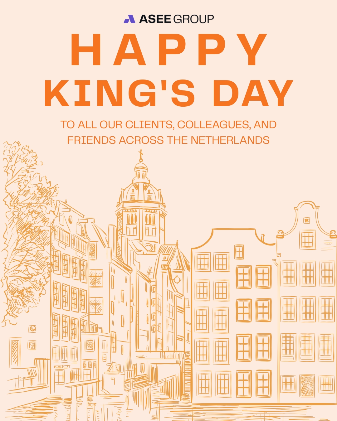 Happy King’s Day! 🧡
Wishing all our clients, colleagues, and friends in the Netherlands a fantastic Koningsdag - especially everyone at our sister company, @redbeartech❤️🐻
Enjoy the celebrations!
#ASEEGroup #ASEE #RedBearTech #Kingsday #Amsterdam
