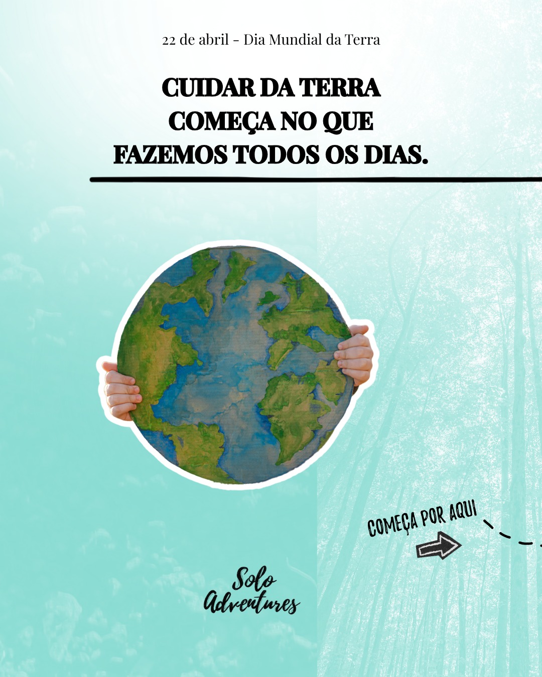 🌍💚 Hoje celebramos o Dia Mundial da Terra, o nosso único lar e fonte de vida, alimento e oportunidades para tantas pessoas.
A Terra cuida de nós todos os dias.
Agora é a nossa vez de cuidar dela.
Por isso, decidimos partilhar algumas pequenas mudanças no dia a dia que podem gerar grandes transformações no nosso planeta:
🛍️ Reduzir o desperdício, comprando apenas o necessário
♻️ Reutilizar e reaproveitar sempre que possível
💡 Poupar água e energia, valorizando cada recurso
💚 Apoiar iniciativas responsáveis que cuidam do ambiente
Neste Dia Mundial da Terra, reforçamos o nosso compromisso com práticas que promovem o desenvolvimento sustentável.
🌱 Cuidar da Terra começa com pequenas mudanças, e cada gesto conta.
💭 Qual dessas práticas já faz parte do teu dia a dia?
Conta-nos nos comentários 🌍
👉 Saiba mais em: soloadventures.org
#sustentabilidade #transformacao #diamundialdaterra #desenvolvimento
