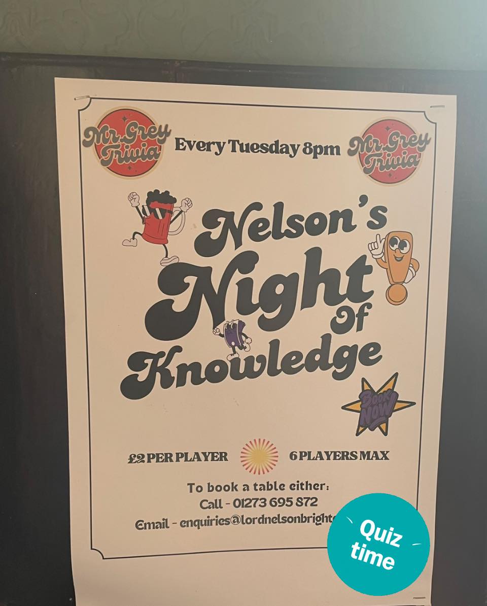 Will you be joining Charlie tonight for our very popular Quiz night? We have a few tables left , so get booking !