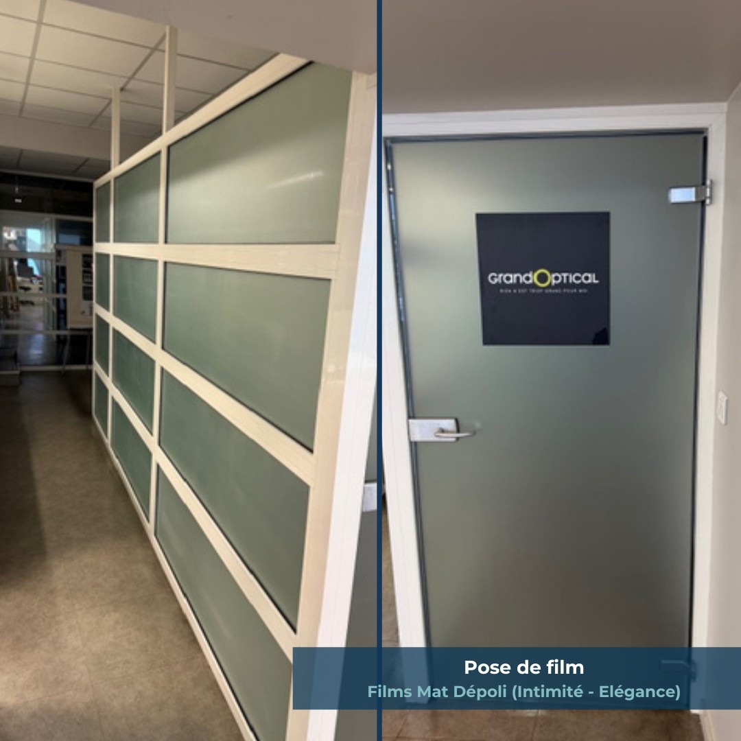 Aménagement sur mesure à Clermont-Ferrand ✨
Pose de film adhésif mat dépoli dans un magasin d’optique pour créer un espace à la fois lumineux et confidentiel.
✔️ Intimité préservée
✔️ Lumière naturelle conservée
✔️ Finition esthétique
Une solution simple et efficace pour transformer vos espaces.
#verreidf #filmdepoli #vitrage #amenagement #designinterieur #optique #commerce #clermontferrand #chantier #decoration #confidentialite
