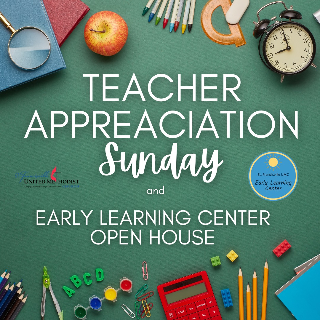 In addition to continuing in our "Still With Us" worship series, this Sunday we’ll have the joy of celebrating and praying for all teachers, school staff, and administrators. Particularly lifting up our own teachers and staff who help the ministry of our Early Learning Center soar! We are also inviting everyone to an open house in our ELC spaces right after worship. You can visit with our staff and see where the magic happens!