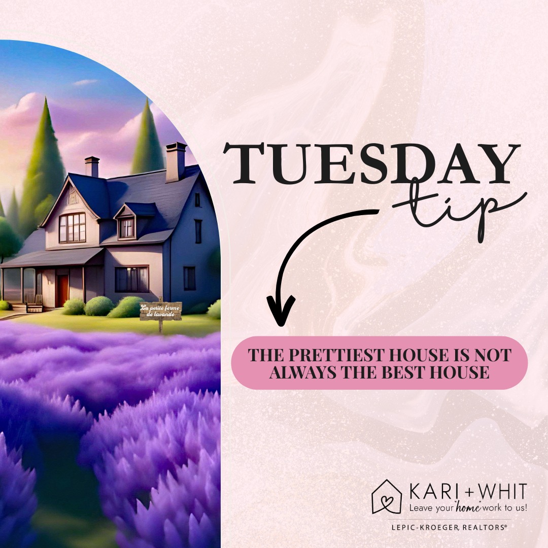 Tip Tuesday 🏡
The prettiest house is not always the best house. Pretty finishes can catch your eye, but location, layout, resale potential, and major mechanicals are what really matter. Look beyond the surface and make sure the home is a good fit for both your lifestyle and your long-term investment.
𝗞𝗔𝗥𝗜 𝗝𝗨𝗛𝗟 | 319-541-3178 | karijuhllkr@gmail.com
𝗪𝗛𝗜𝗧 𝗦𝗧𝗢𝗥𝗠𝗘𝗥 | 319-540-0046 | soldwithstormer@gmail.com
Licensed to sell real estate in Iowa. Lepic-Kroeger, Realtors®