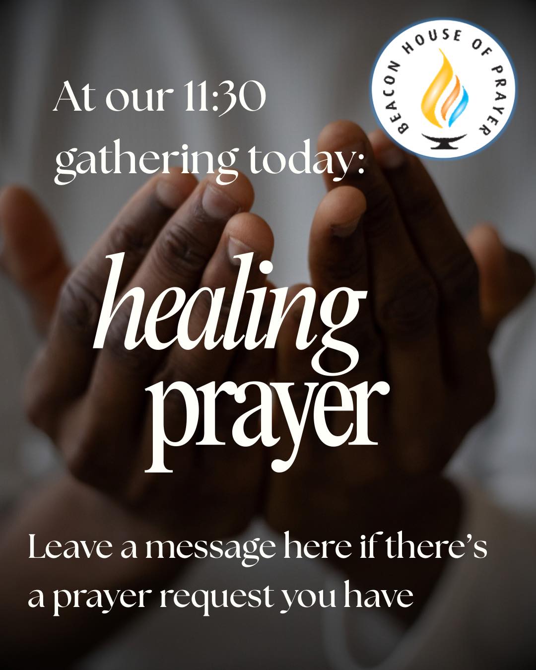 This morning at 11:30. There’s stil time to send requests or call in for personal healing prayer 🙏
