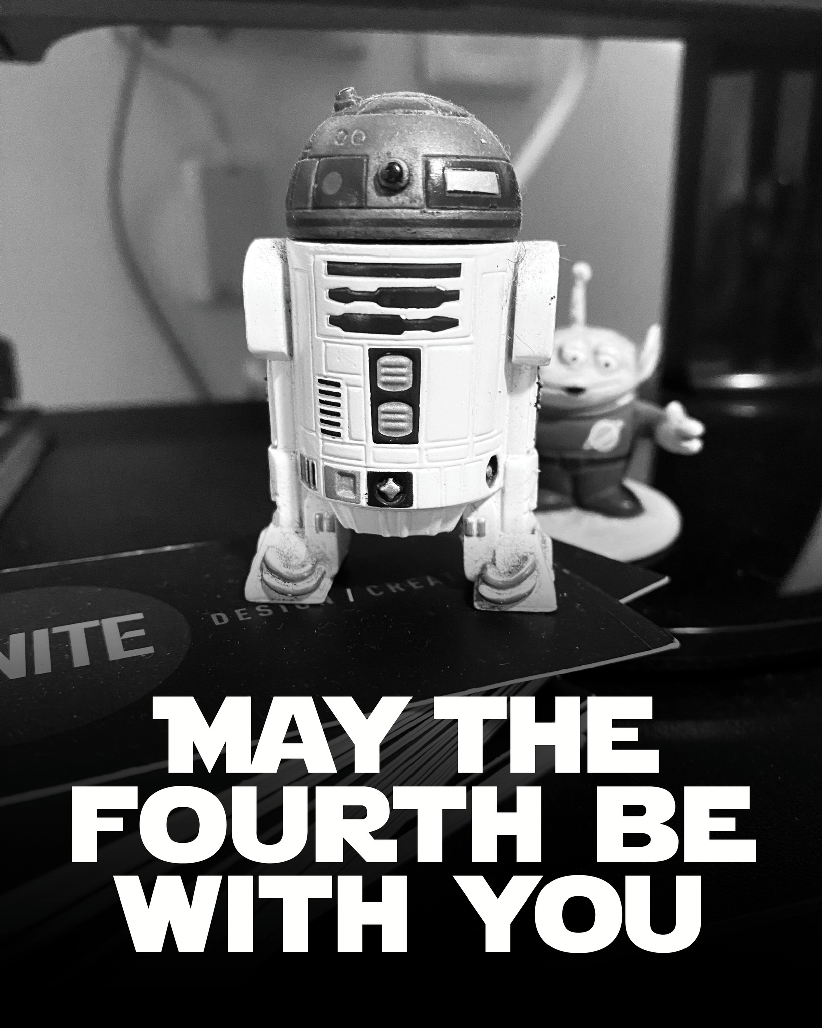 Happy Star Wars Day from my little desk buddy, or as he would say "Boop beep beep boop weeee" #starwarsday #maythefourthbewithyou #MayTheForceBeWithYou