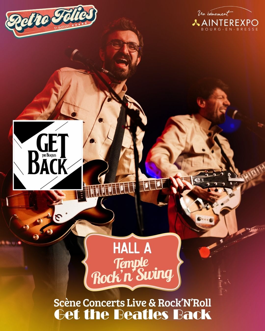 🎤 𝗣𝗿𝗼𝗴𝗿𝗮𝗺𝗺𝗮𝘁𝗶𝗼𝗻 𝗮𝗿𝘁𝗶𝘀𝘁𝗶𝗾𝘂𝗲 𝟮𝟬𝟮𝟲 | 𝗚𝗲𝘁 𝘁𝗵𝗲 𝗕𝗲𝗮𝘁𝗹𝗲𝘀 𝗕𝗮𝗰𝗸
Avec @getthebeatlesback, replongez dans la folie The Beatles comme si vous y étiez 🇬🇧
Ces 4 musiciens passionnés vous embarquent dans une expérience live ultra immersive, en revisitant les plus grands classiques du groupe… Mais aussi en jouant sur scène des titres mythiques 😮 que les Beatles eux-mêmes n’ont jamais interprétés en concert 🔥
🎶 Des morceaux cultes, une énergie folle, une ambiance 100% sixties…
👉 De quoi chanter, vibrer et revivre la Beatlemania !
Déjà adoptés par de nombreux festivals et salles à travers la France, ils font l’unanimité partout où ils passent
📍 En concert à 19h le samedi 27 juin 2026 - Grande Scène Hall A
Ainterexpo, Bourg-en-Bresse
🎫 Réserve ton pass prévente ici > bit.ly/RetroFolies26
@belka.musique
#RetroFolies #RetroFolies2026 #Ainterexpo #BourgenBresse #Vintage #Concerts #ConcertBeatles #Beatles #rock #60s #années60 #GettheBeatlesBack