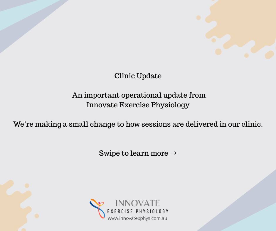 Important Clinic Update
As we continue to grow, Innovate Exercise Physiology will consolidate all services into a single clinic location over the coming weeks.
As part of this transition, we will also be completing renovations to improve our space and better support our clients.
All exercise sessions will move into our group class room, delivered within a shared clinical exercise space. While the environment may change, your exercise program, supervision, and quality of care will remain the same.
📍 Clinic Location
Suite 4 / 6 Thomas Brew Lane, Croydon
An exact transition date is still being finalised. We will contact all affected clients directly with specific details about their appointments as this is confirmed.
This change allows us to improve our facilities, support more clients, and continue delivering high-quality, evidence-based care into the future.
If you have any questions or need help finding us, please speak with your Exercise Physiologist or contact the clinic.
Thank you for your continued support