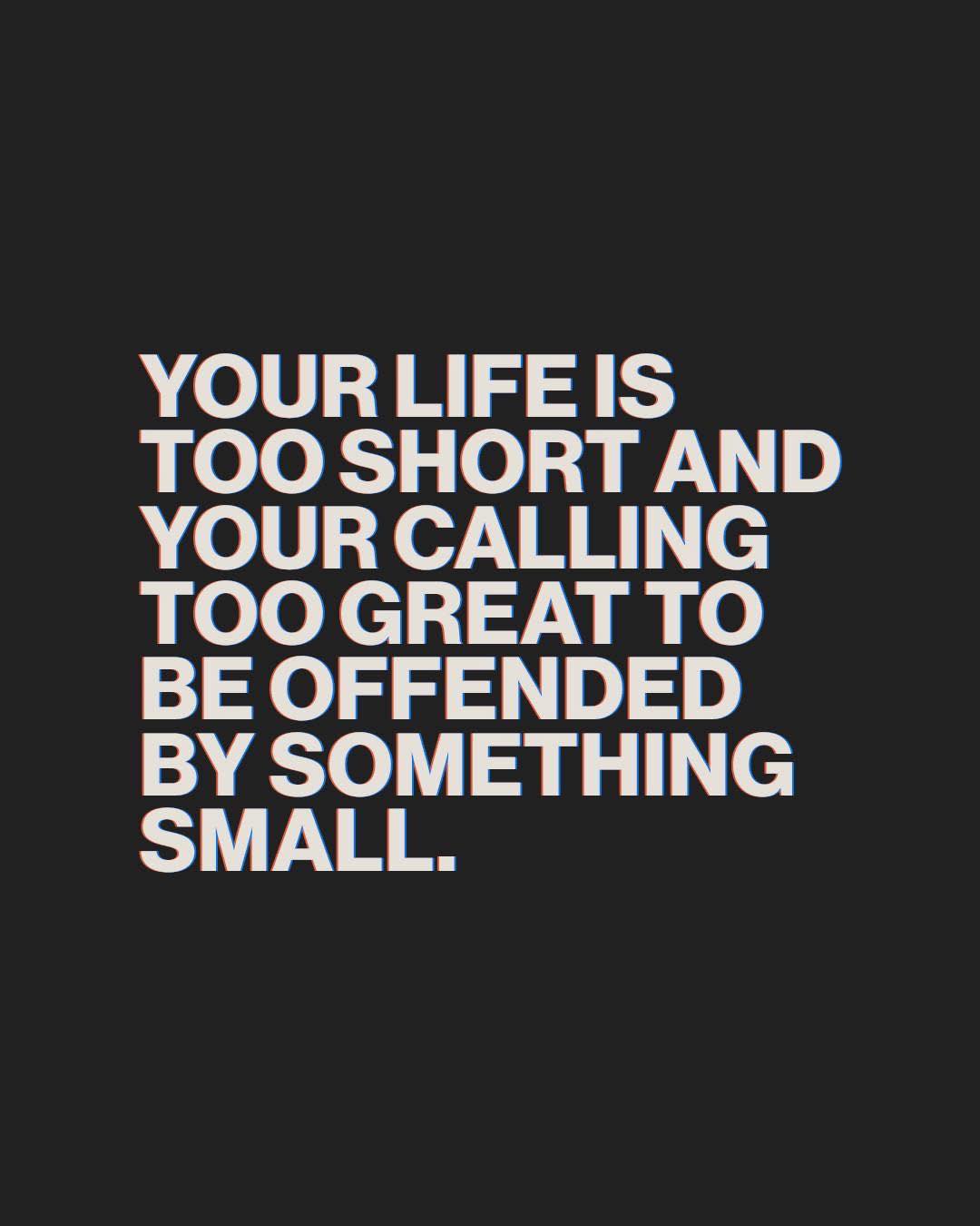Being offended is inevitable. Living offended is a choice.
If you are on a continuous search to be offended, you will always find what you're looking for.
Remember, the calling ahead of you is greater than the offenses behind you. #MotivationMonday
