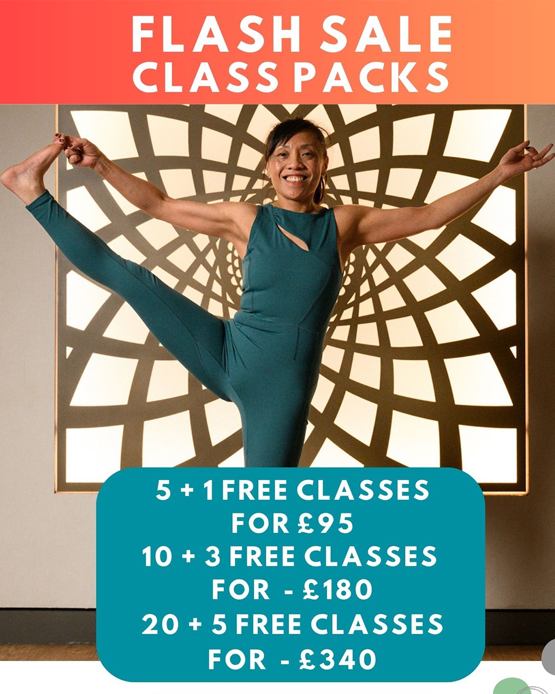 🔥 FLASH SALE ALERT 🔥 FREE CLASSES & SAVINGS!
Save big. Show up stronger!
For a limited time, score bonus classes on every pack — Yoga, Barre, Pilates & save on Reformer. More movement, less money. That's the deal.
✨ CLASS PACKS (Yoga • Barre • Pilates)
5 + 1 FREE for £95 (only £15.83 a class)
10 + 3 FREE for £180 (only £13.85 a class)
20 + 5 FREE for £340 (only £13.60 a class)
✨ REFORMER PACKS
5 classes £95 (save £15)
10 classes £190 (save £20)
20 classes £375 (save £25)
T&Cs apply.
⏰ Sale ends MIDNIGHT, April 28th. Once it's gone, it's gone.
Your future self — stronger, calmer, more aligned — is already thanking you. 💪
👉 Tap the LINK IN BIO to grab your pack before the clock runs out.
#FlashSale #ClassPacks #Yoga #Barre #Pilates #Reformer