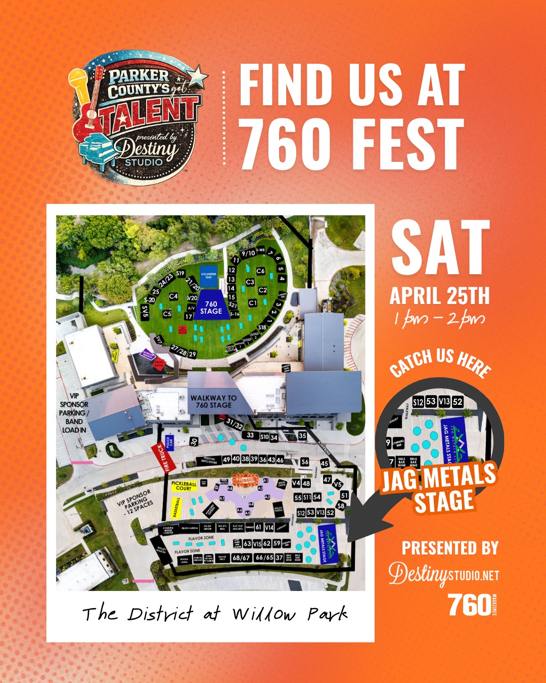 🚨 TOMORROW 🚨
It all comes down to this.
Our TOP 8 finalists hit the stage for Parker County’s Got Talent—competing LIVE for the $500 prize 🏆
And your vote decides the winner.
Be there. Bring the energy. Cheer them on loud.
📍 Jag Metals Stage - 760 Fest at The District At Willow Park
🗓 Saturday, April 25
⏰ 1–2 PM
Don’t miss the moment.