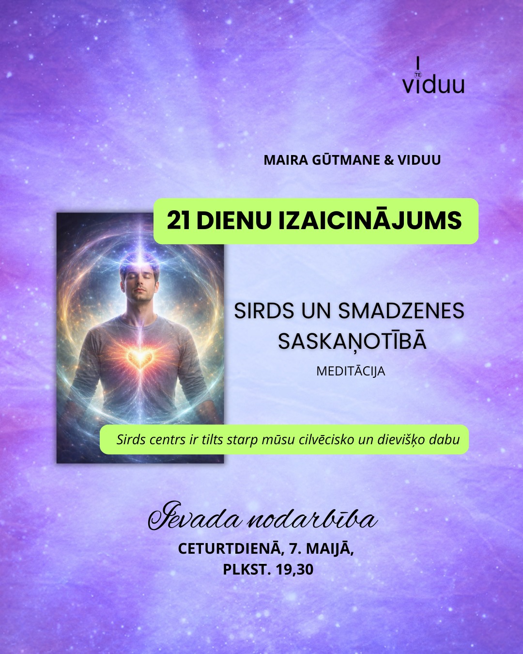 Ja sirds un smadzenes nav vienā ritmā — Tu to jūti.
Ne kā ideju.
Kā spriedzi ķermenī.
Kā saraustītu uzmanību.
Kā sajūtu, ka viss prasa vairāk enerģijas, nekā vajadzētu.
✨✨✨
Saskaņotība nav “garīgums”.
Tas ir stāvoklis, kurā ķermenis sāk strādāt Tev par labu, nevis pret.
Kad sirds ritms kļūst vienmērīgs,
smadzenes to “nolasa” kā signālu — ir droši.
✨✨✨
Un no tā brīža:
parādās skaidrāka domāšana,
mazāk iekšējā trokšņa,
vairāk stabilitātes sajūtās.
✨✨✨
👉 Ievada nodarbība
“Sirds un smadzenes saskaņotībā”
📅 7. maijs
🕖 19:30
📍 Zoom
Tas ir sākums 21 dienas meditācijas izaicinājumam.
✨✨✨
Šajā vakarā Tu:
• sapratīsi, kas īsti ir šī saskaņotība un kāpēc tā ietekmē visu
• redzēsi, kā stress ietekmē ķermeni ne tikai emocionāli, bet fizioloģiski
• pamēģināsi konkrētu praksi, kas palīdz ieiet līdzsvarā
Bez sarežģīšanas.
Bez “pareizi vai nepareizi”
Ja gribi saprast nevis teorētiski, bet sajust — vari pievienoties.
Saite @te.viduu BIO