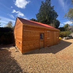 Bespoke build for a customer
We constructed:
7m by 6m Apex Garage
12mm TGV cladding
Roof trusses
Garage doors
Customer sorted:
Concrete floor
Stable door
Roofing tiles
Worked with the customer to adhere to building requirements as requested
Call us to discuss your requirements today
📞01935 891007