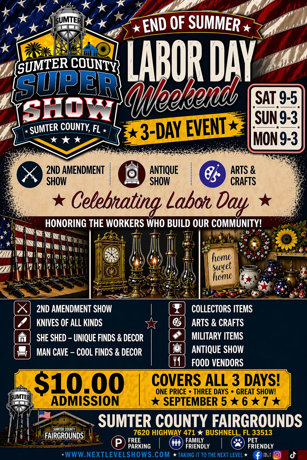 SUMTER COUNTY SUPER SHOW
LABOR DAY 3 DAY EVENT
September 5-6-7
Sumter county fairgrounds
DONT MISS THIS ONE
@everyone
@followers