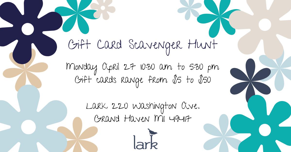 🎉 GIFT CARD SCAVENGER HUNT at Lark! 🎉
Ready to hunt? This Monday, we’re hiding **15 gift cards** all around the store just waiting to be found! 👀✨
💳 Values range from **$5 to $50**
🛍️ Find one = use it **that same Monday** for the full value!
Come early, bring your sharp eyes, and prepare for a little shopping adventure. Some are sneaky... some are easy... all are worth finding. 😉
Tag your shopping buddy and make a game plan now! 🐦💛
#LarkShop #ScavengerHunt #GiftCardGiveaway #ShopSmall #BoutiqueFun #MondayMotivation