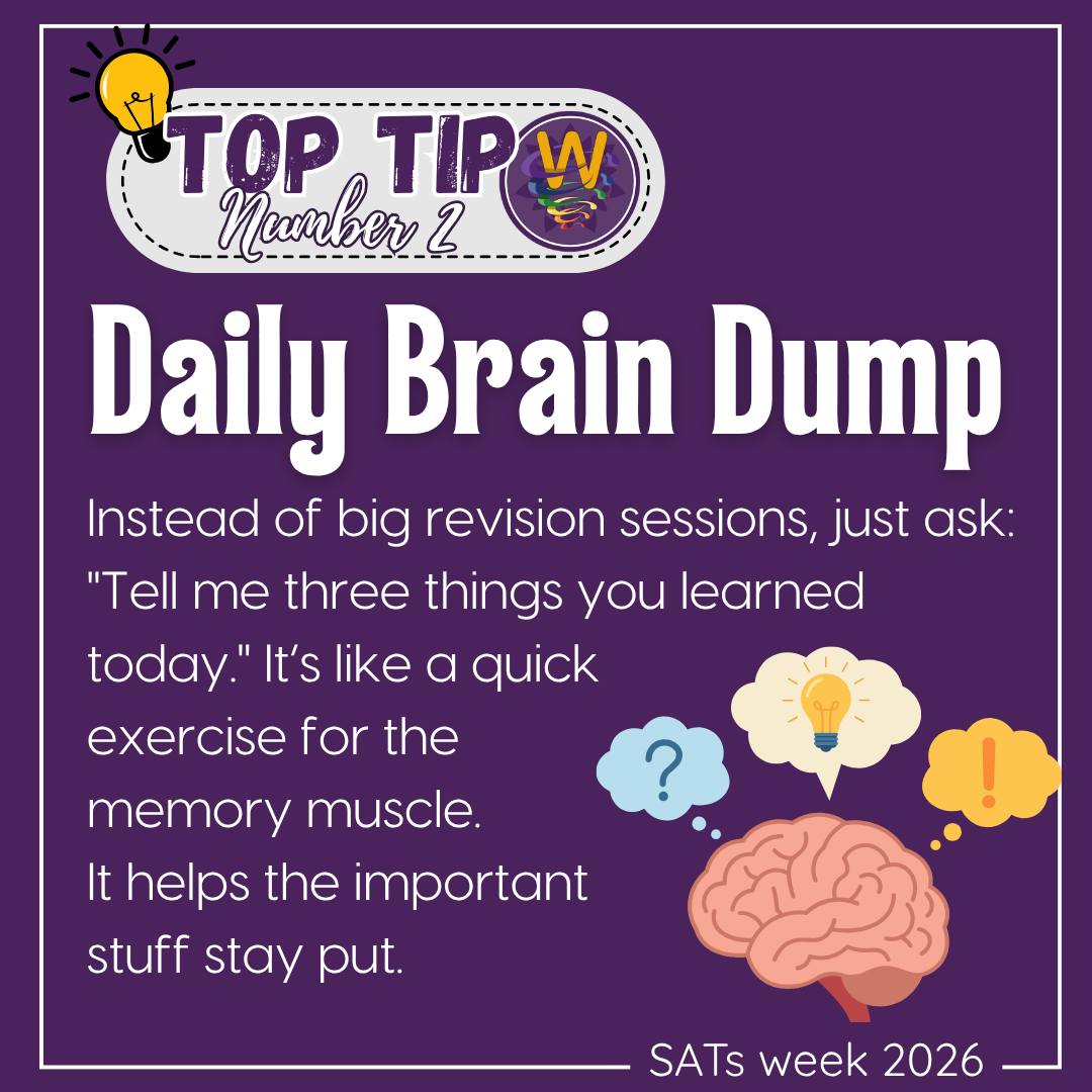 #satstipsforparents #toptips #dailybraindump #winyates