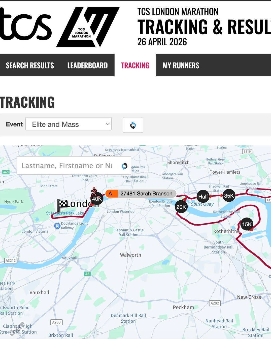 Sarah Branson - you're nearly there! The finish line must be in your sights, we hope you're having a wonderful experience. 🩷
Sending lots of love and loud cheers for that last few km!!! xxx
https://2026tcslondonmarathon.enthuse.com/pf/sarah-branson-c27b3