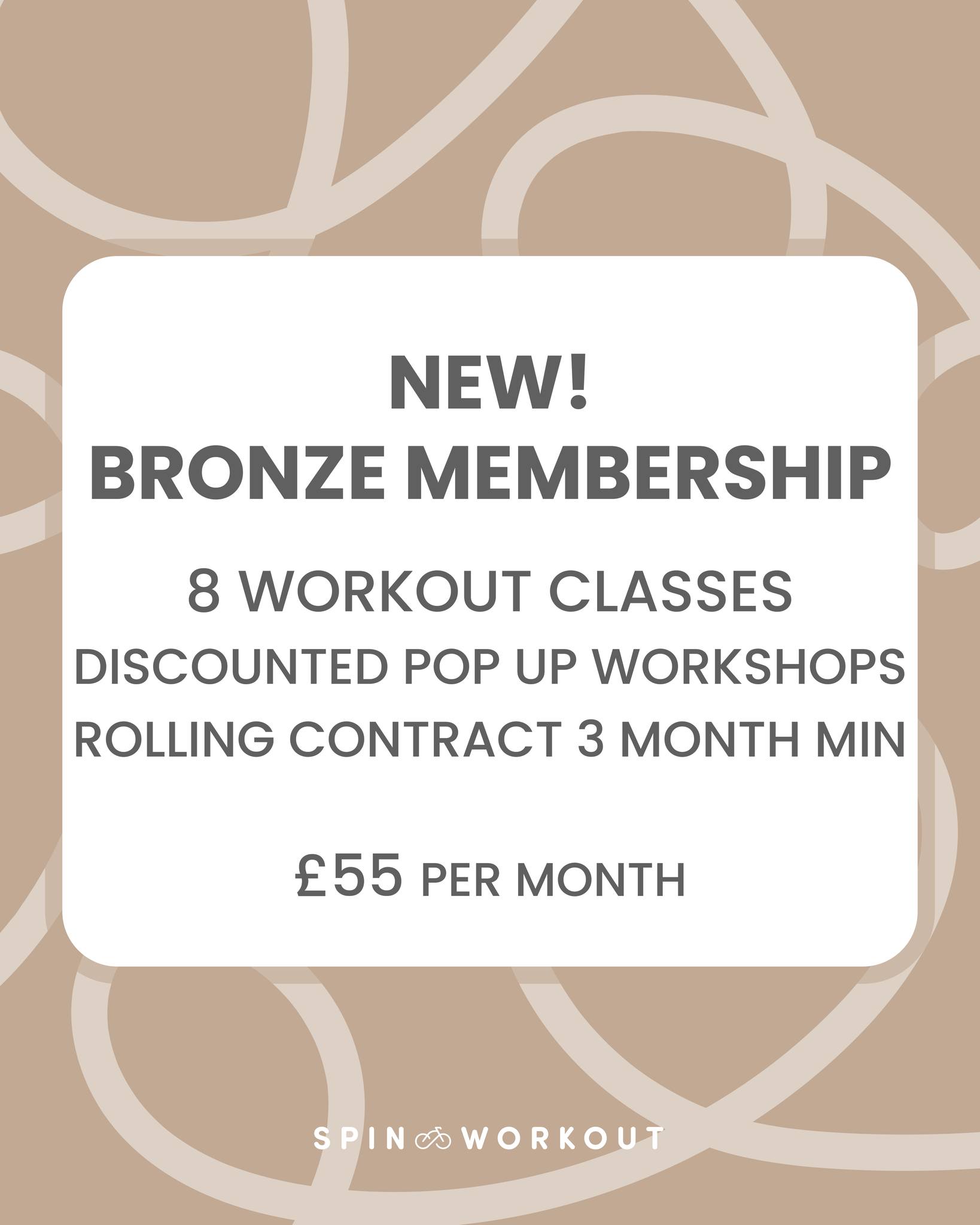 Something new is landing at Spin & Workout… 👀
Introducing our BRONZE MEMBERSHIP 🥉
Available from 1st May
✔️ 8 Workout classes per month
✔️ Discounted pop-up workshops
✔️ Rolling contract (3-month minimum)
All for just £55 per month.
Perfect if you want consistency, flexibility, and great value without going all-in 💪
That's approx 2 workout classes per week at £6.88 per class!
Ready to level up your routine?
Available to purchase from 1st May via our website or the Mindboay app.
🔗Link in bio. See website for full T&C's.
#SpinAndWorkout #BronzeMembership #FitnessRoutine