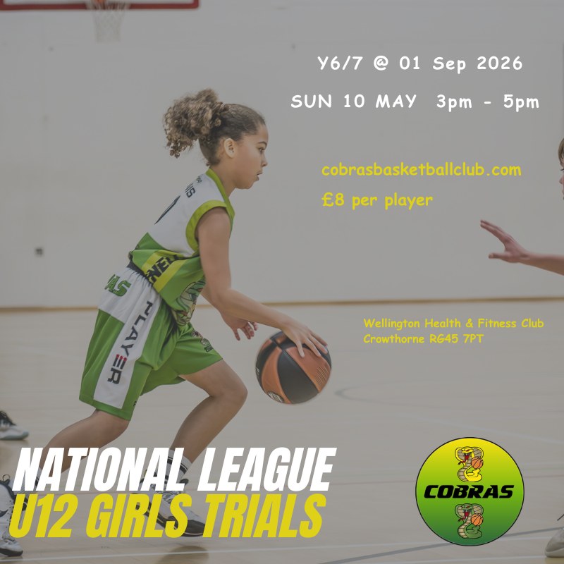 ‼‼Exciting announcement for 2026/27 ‼‼ NEW U12 GIRLS NATIONAL LEAGUE TEAM. Recruitment starts Sunday 10 May 3-5 PM 📍 Wellington Health & Fitness Club, RG45 7PT
Players must be Y6/7 @ 01SEP26 and need to register in advance: https://hosted-uk.coacha.app/YJ83ADGO
#nblengland #ukbasketball #basketballengland #girlsbasketball #girlsbasketballteam #girlsbasketballtraining #girlsbasketball