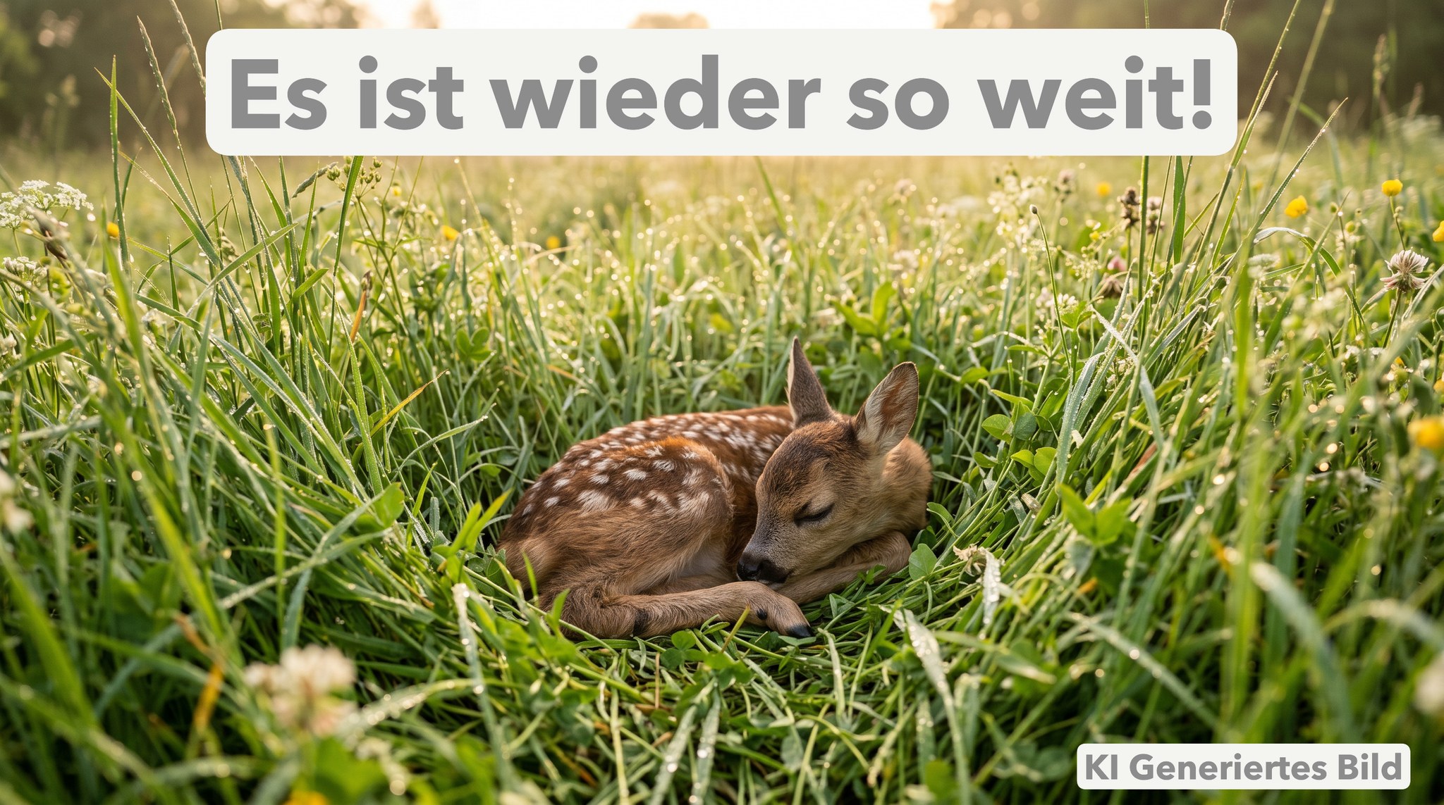 Heute, am 23. April 2026, begann für mich die Kitzrettungssaison in Vreden – und die ersten Kitze wurden in den Vergangenen Tagen in der näheren Region bereits entdeckt und erfolgreich gerettet!
Junge Rehkitze können in den ersten Lebenswochen noch nicht flüchten und verharren bei Gefahr reglos im hohen Gras – direkt im Weg landwirtschaftlicher Mähmaschinen. Damit kein Kitz diesem Schicksal zum Opfer fällt, sind wir als Kitzretter jeden Morgen im Einsatz.
An alle Landwirte in Vreden (und natürlich entsprechend auch in den jeweiligen Regionen):
Wenn Ihr Feld zur Mahd ansteht, melden Sie es bitte unkompliziert über z.B. das Onlineportal der Kitzrettung-Vreden für den Vredener Raum an. Wir tun unser Bestes, Ihren Termin einzuplanen und die Fläche rechtzeitig abzusuchen.
Ein großes Dankeschön gilt allen Piloten und Helfern, die in aller Herrgottsfrühe auf den Feldern stehen und diesen kleinen Tieren eine Chance geben. Ihr Einsatz zählt – jedes gerettete Kitz ist ein Erfolg.
Gemeinsam für die Kitzrettung.