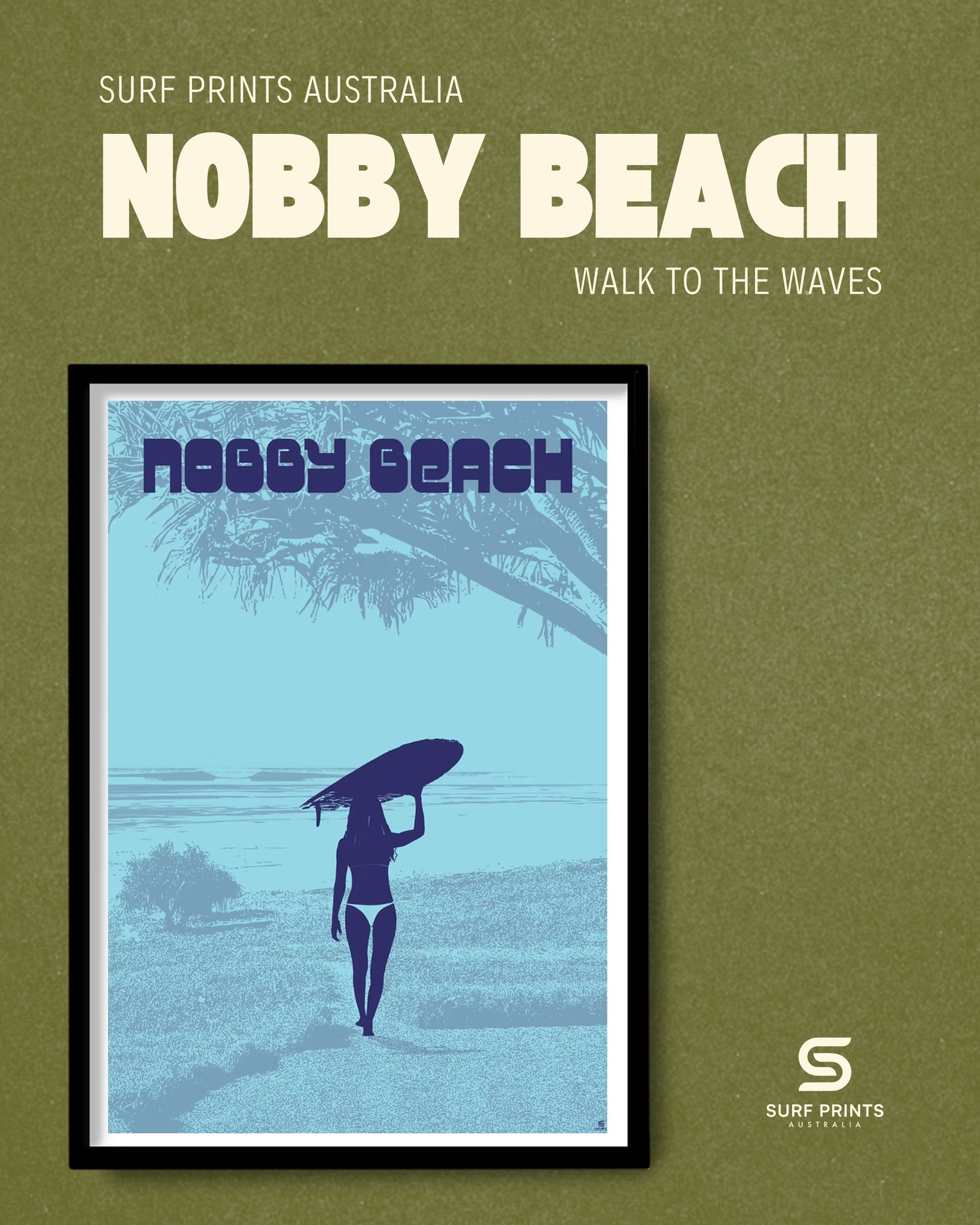 Nobby Beach. A laid back alternative offering uncrowded beach breaks for those wishing to avoid the crowds of Surfers Paradise. Peaceful. Cruisy. Love Nobby Beach?...get it on your wall!