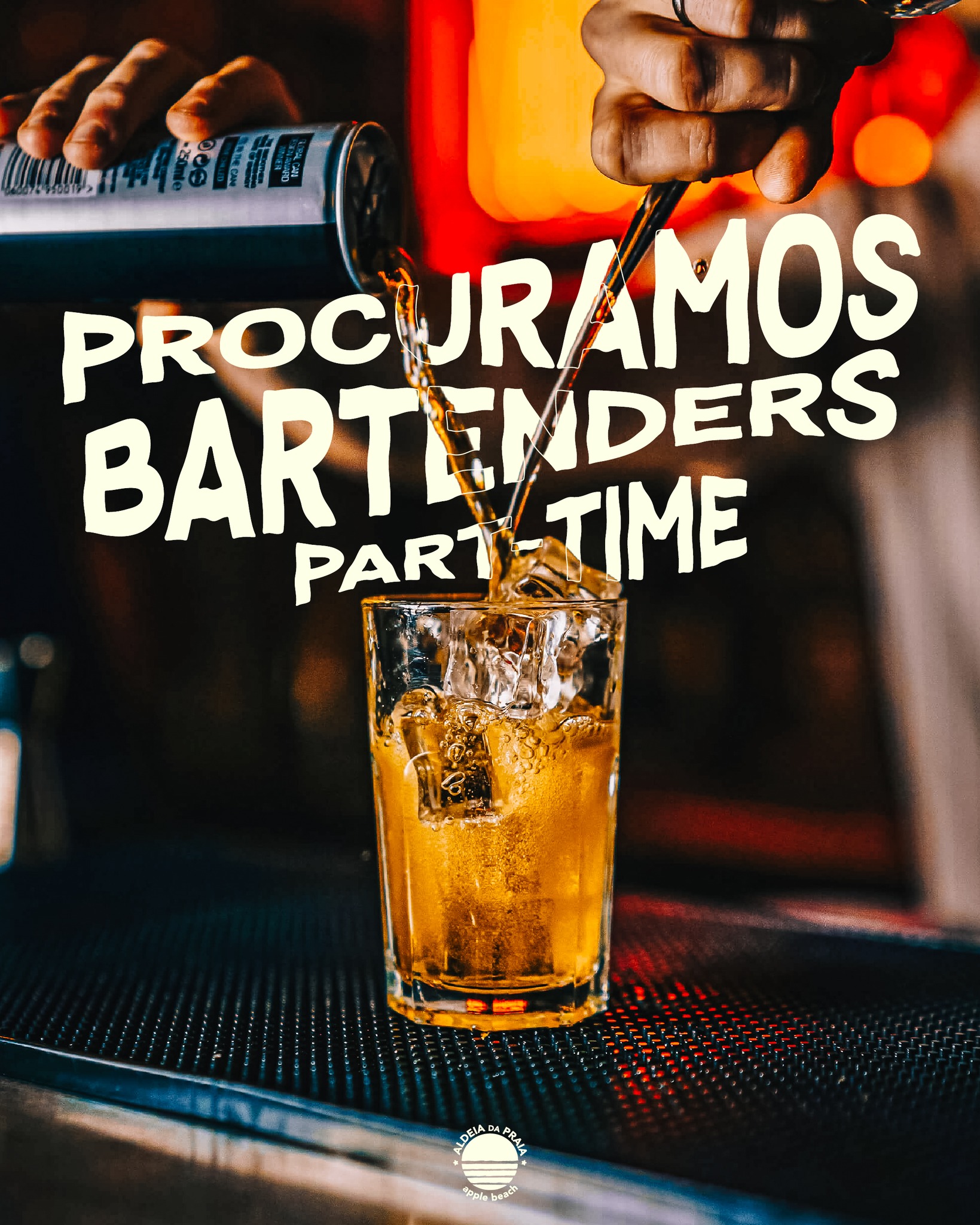 🇵🇹 Há copos para servir. Falta quem os sirva.
Bartenders, precisamos de ti.
Se tens mão para o copo e sabes lidar com uma boa vibe… fala connosco.
📩 Envia CV para: hr@aldeiadapraia.pt
🇬🇧 There are drinks to serve. Just missing someone to serve them.
Bartenders, we need you.
If you know your way around a bar and can handle a good vibe… get in touch.
#AldeiaDaPraia #BartenderJobs #LisbonJobs #SintraJobs