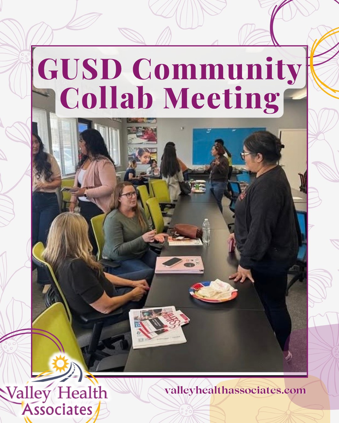 Amber attended the Greenfield Union School District Community Collab Meeting. She had the pleasure of sharing information about VHA's programs with the YWCA, MCOE, and other local agencies.
#ValleyHealthAssociates #VHA #GUSD #Outreach #NonProfit