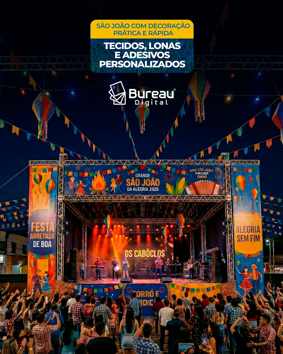 O COMBO COMPLETO PARA O SEU ARRAIAL: TECIDOS, LONAS E ADESIVOS! 🌽🔥
O São João está chegando e a estrutura do seu evento precisa de impacto! No Bureau Digital, oferecemos o mix ideal de substratos para transformar qualquer espaço em um verdadeiro cenário de festa junina, com a qualidade e agilidade que o seu projeto exige.
Confira como podemos elevar o nível do seu evento:
• Tecidos por Sublimação: Painéis decorativos e flâmulas com cores vivas e toque artístico para fundos de palco.
• Lonas de Alta Resolução: Perfeitas para fachadas, outdoors, banners e até lonas para pisos resistentes à dança.
• Adesivos Personalizados: Ideal para decoração e a comunicação visual do evento.
• Entrega Rápida: compromisso de entrega para atender aos prazos exigentes das festividades.
Garanta que cada detalhe da decoração seja inesquecível com a tecnologia do Bureau Digital! 🎊
Solicite seu orçamento com nossa equipe:
📲 83 9168-4567 (João Pessoa)
📲 84 8829-3122 (Natal)
#BureauDigital #SaoJoao #ComunicacaoVisual #ImpressaoDigital #Lonas #Adesivos #Sublimacao #DecoracaoJunina #JoaoPessoa #NatalRN #Cenografia 👒✨