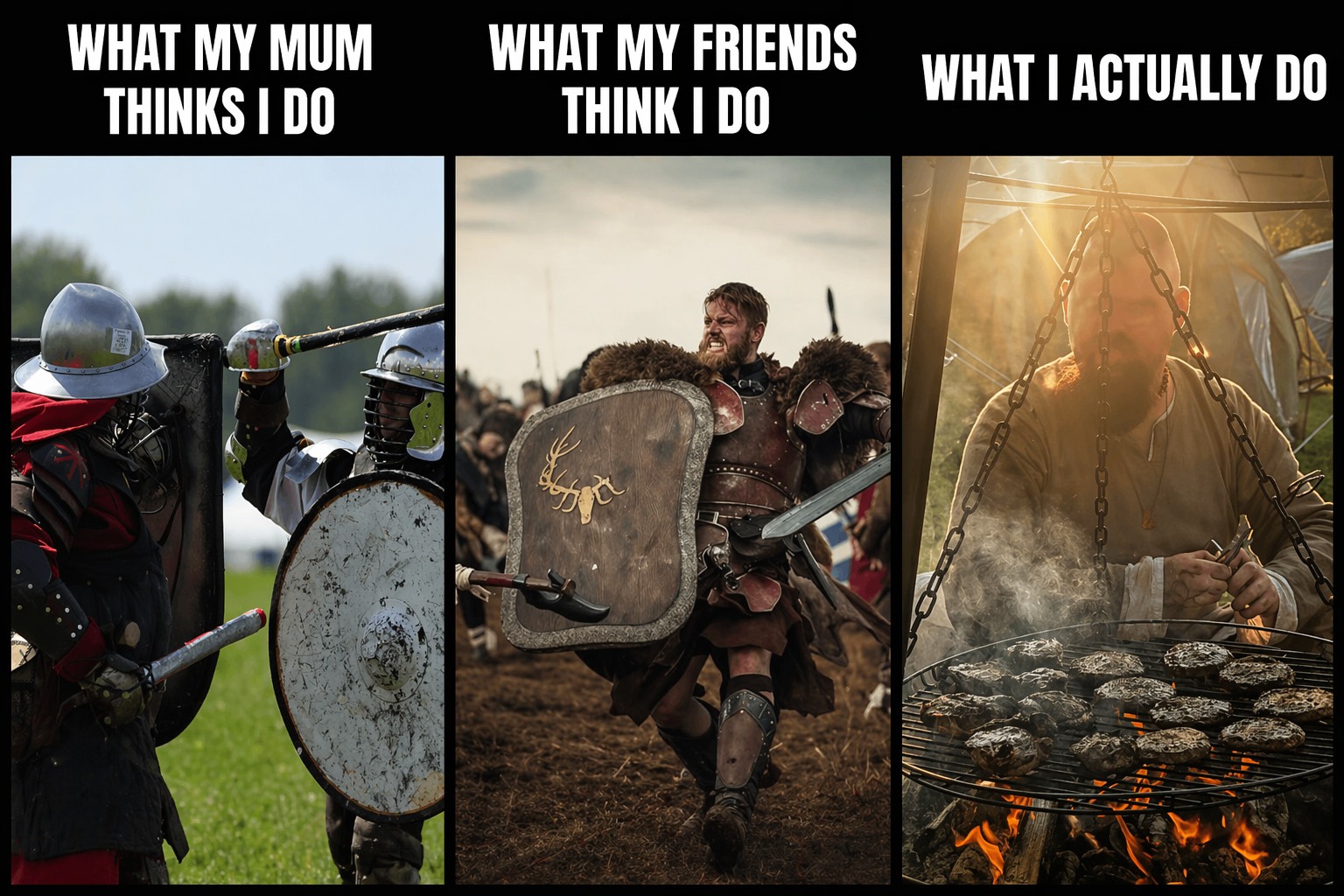 What people think we do 👀
#vikings #vikingreenactment #livinghistory #battle #warrior