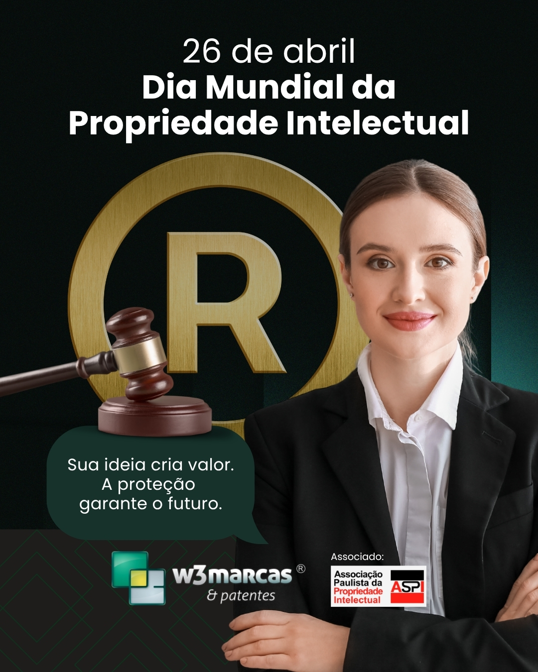 📌 26 de Abril | Dia Mundial da Propriedade Intelectual
Parabenizamos esta importante data, que celebra a criatividade, a inovação e o talento de todos aqueles que transformam ideias em projetos, negócios e oportunidades.
O Dia Mundial da Propriedade Intelectual reforça a relevância de proteger aquilo que nasce da inteligência, da dedicação e do espírito empreendedor.
Marcas, patentes, direitos autorais e desenhos industriais são patrimônios valiosos, capazes de gerar crescimento, credibilidade e vantagem competitiva no mercado.
🔒 Proteger sua marca é preservar conquistas, assegurar exclusividade e fortalecer o futuro da sua empresa.
📲 Fale com um especialista:
📱 0800 590 0487
📧 registrecom@w3marcasepatentes.com.br
🌐 www.w3marcasepatentes.com.br
#DiaMundialDaPropriedadeIntelectual #PropriedadeIntelectual #RegistroDeMarca #INPI #MarcasEPatentes #Empreendedorismo #Inovação #W3MarcasPatentes