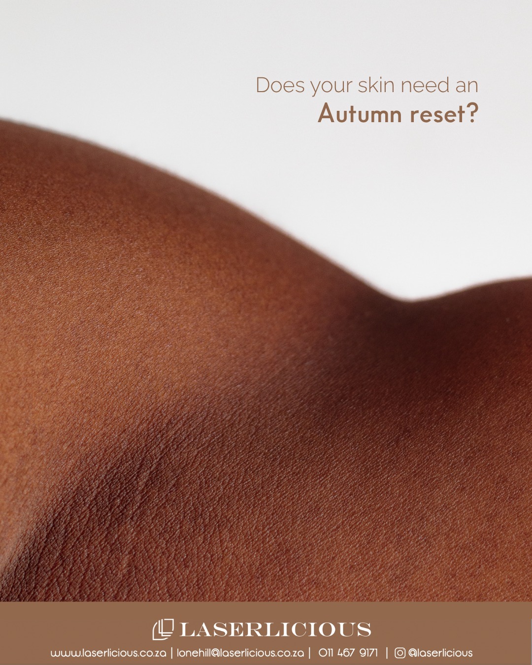 Your skin doesn’t stay the same - and neither should your routine.
As we move into autumn, you might notice dryness, congestion or a loss of glow.
That’s your sign it’s time for a reset.
At Laserlicious, our advanced skin treatments are designed to rebalance, resurface and deeply hydrate - giving your skin exactly what it needs this season.
New season. Smarter skin care.
Book your reset.
📞 Call Laserlicious on 011 467 9171 / WhatsApp 083 490 9524 / info@laserlicious.co.za to make a booking today.