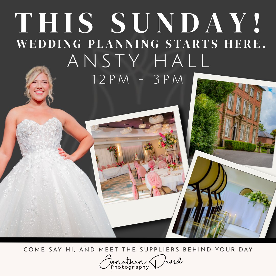 If you’ve just got engaged and don’t really know where to start… this is your sign.
I’ll be at the Ansty Hall Wedding Showcase this Sunday, and if you’re still figuring things out, it’s well worth popping down.
You’ll be able to meet suppliers properly, see setups in person, and actually get a feel for who you’d want around on the day.
I’ve only got a limited number of dates left for next year, so if photography is still on your list, come grab me for a chat.
No pressure, just a normal conversation.
📍 Ansty Hall
🕛 12pm – 3pm
www.jonathandavid-photography.co.uk
#AnstyHall
#WeddingShowcase
#WeddingPlanningUK
#MidlandsWedding
#CoventryWeddings
#WarwickshireWedding
#WeddingSuppliersUK
#BrideToBeUK
#EngagedCouple
#WeddingIdeasUK
#UKWedding
#WeddingInspiration
#JonathanDavidPhotography
#WeddingEvent
#WeddingPlanningTips
#WeddingVenueUK
#RelaxedWedding
#DocumentaryWedding
#WeddingPhotography
#modernwedding
@ansty_hall @twinklesandtiaras @practically_perfect_ceremonies @jackiediamondcakedesign