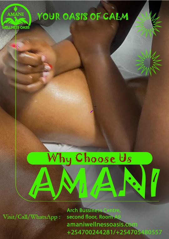 Wellness Reminder
Rest is part of wellness — not a break from it.
Give your body time to slow down, recover, and feel balanced.
Why choose Amani Wellness Oasis?
Because we offer a calm, professional space where your comfort comes first. Every treatment is done with care to help you relax, release tension, and feel renewed.
Sometimes doing less is exactly what your body needs
📍 Arch Business Centre, 2nd Floor, Room A9, Along Eastern Bypass
📞 0700 244 281 | 0705 480 557
#WellnessReminder #SelfCare #AmaniWellnessOasis #RelaxAndRecharge