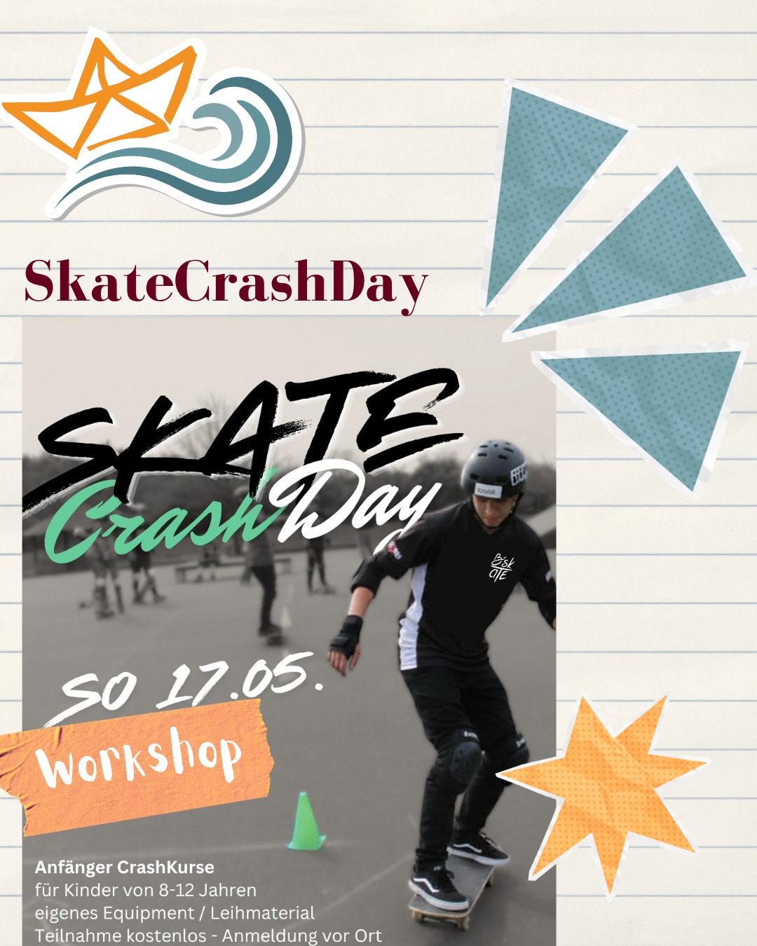 Skate Crash Day – Deine ersten Schritte auf dem Board! 🛹 Du wolltest schon immer mal Skateboard fahren ausprobieren? Dann ist unser SkateCrashDay genau das Richtige für dich! Gemeinsam mit dem @rollwerk428 könnt ihr am 17. Mai von 11 bis 13 Uhr und von 13 bis 15 Uhr auf dem Löwenplatz Crashkurse absolvieren. Du lernst erste Grundlagen des Skateboardfahrens – Schritt für Schritt und ganz entspannt. Gemeinsam üben wir die Basics und fahren einen kleinen Parcours, damit du dich sicherer auf dem Board bewegen kannst. Eine Anmeldung vorab ist nicht nötig, vor Ort liegt eine Anmeldeliste aus. Falls der erste Slot voll sein sollte, kannst du dich direkt für den zweiten Slot vormerken oder dich auf die Warteliste setzen lassen. Der Kurs richtet sich an Anfänger:innen von 8 bis 12 Jahren.
.
.
#belrfestival #festival #rüsselsheim #belr #sturmfrei