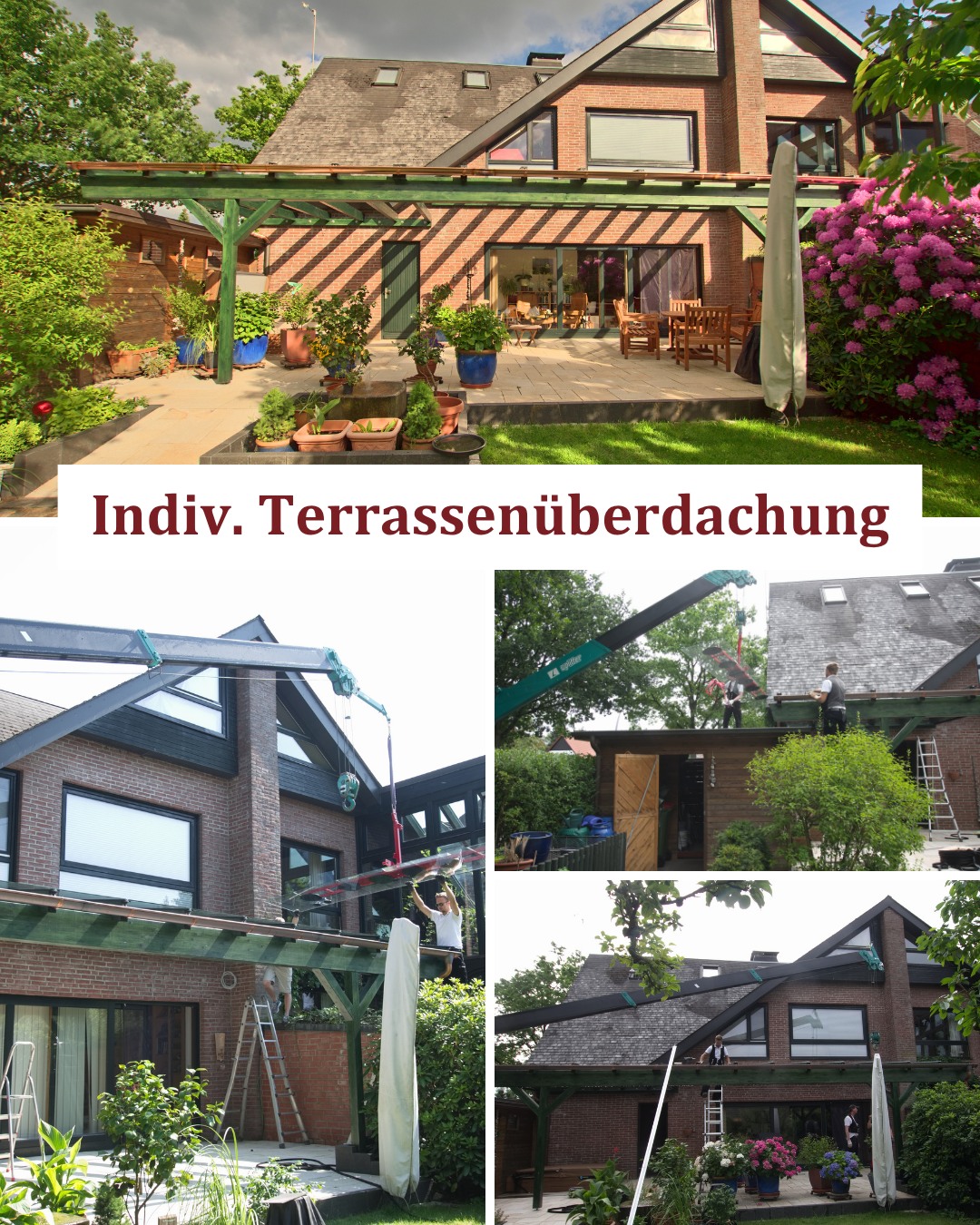 Vor wenigen Tagen hatten wir Besuch von einem Kunden, der eine individuelle Pergola beauftragen wollte.
In unserem Gespräch stellte sich heraus, dass dieser Kunde bereits 2018 eine individuelle Terrassenüberdachung von uns bekommen hat. Er erzählte, dass er die Überdachung damals selber abgelängt, aufgebaut und gestrichen hat und wir danach wieder zu ihm gekommen sind und das Glasdach montiert haben. Was für ein tolles Gemeinschaftswerk 👍🏻.
Gerne hat er mit uns die Fotos von damals geteilt, die wir euch natürlich nicht vorenthalten wollen.
Sieht doch klasse aus, oder?
#terrassendach #terrassenüberdachung #holzimgarten #freeseholz