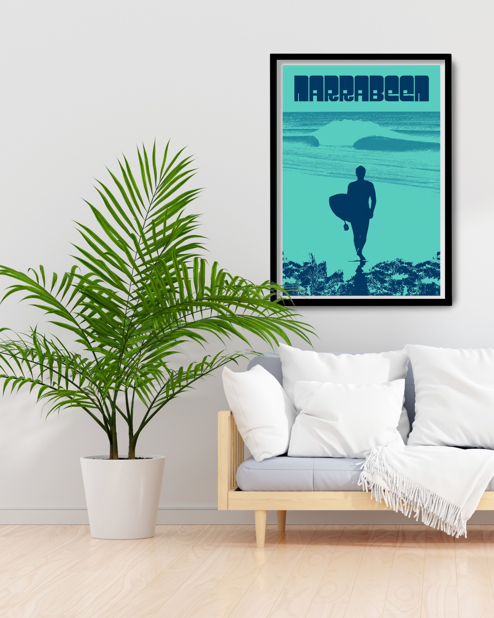 Love Narrabeen? Enhance your home with a cruisy art print of this famous Sydney beach. Known for consistent world class surf breaks particulary at northern Narrabeen.