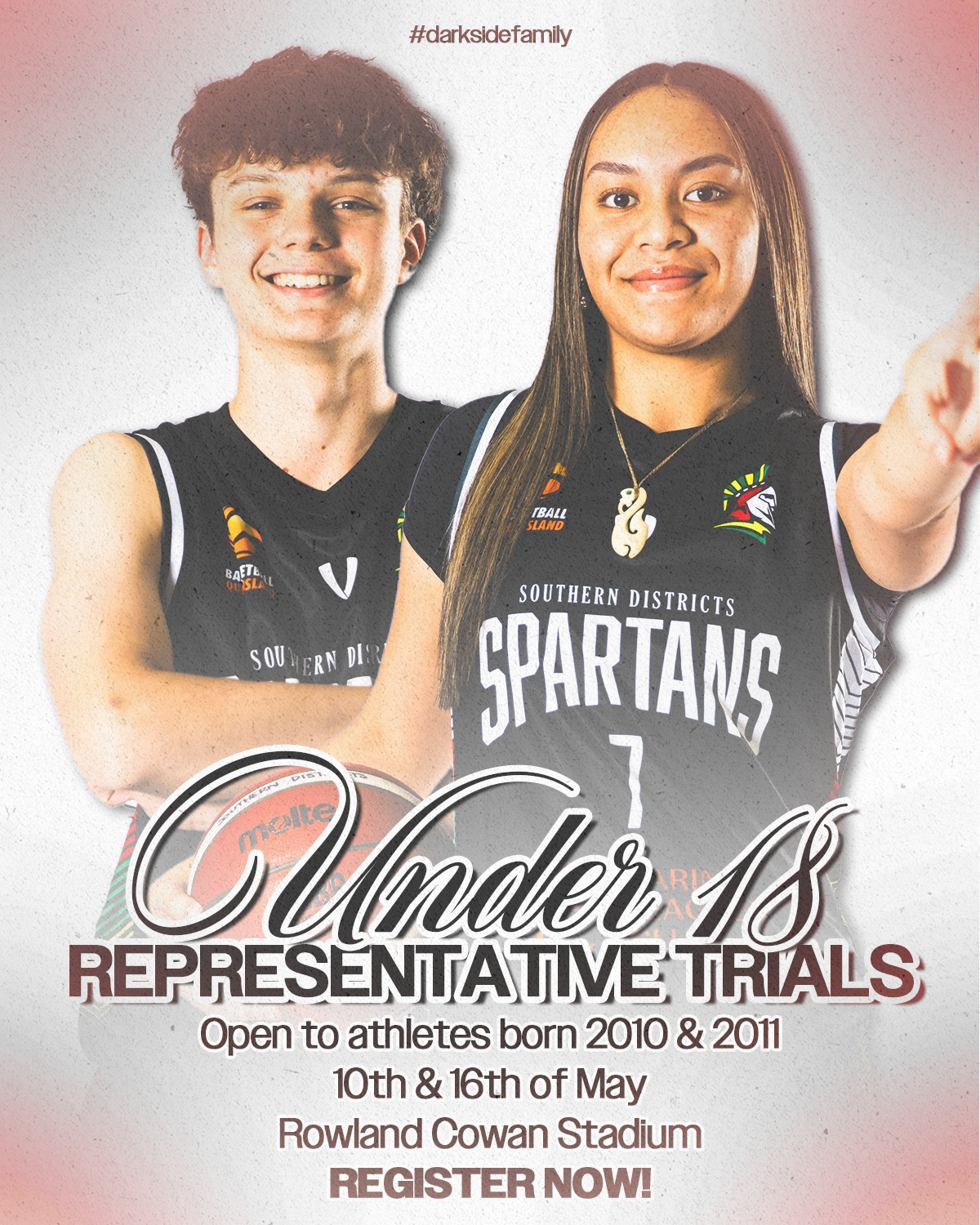 𝗨𝗡𝗗𝗘𝗥 𝟭𝟴 𝗥𝗘𝗣𝗥𝗘𝗦𝗘𝗡𝗧𝗔𝗧𝗜𝗩𝗘 𝗧𝗥𝗜𝗔𝗟𝗦 𝗜 𝗥𝗲𝗴𝗶𝘀𝘁𝗲𝗿 𝗻𝗼𝘄!
Registrations for our Under 18 representative trials are now open!
These trials are open to athletes born in 2010 & 2011.
Trail dates are 10th of May & 16th of May*
GIRLS:
10th May: 9am - 10:30am & 1pm - 2:30pm
16th May: 4pm - 5:30pm
BOYS:
10th May: 10:30am - 12pm & 2:30pm - 4pm
16th May: 6pm - 7:30pm
REGISTER HERE NOW: https://pci.jotform.com/form/261020619593859
*We are aware that there are other basketball events that clash with some of these dates. Please email your trial exemption form (found on our website) to rbo@sdbal.com.au
#DarksideFamily