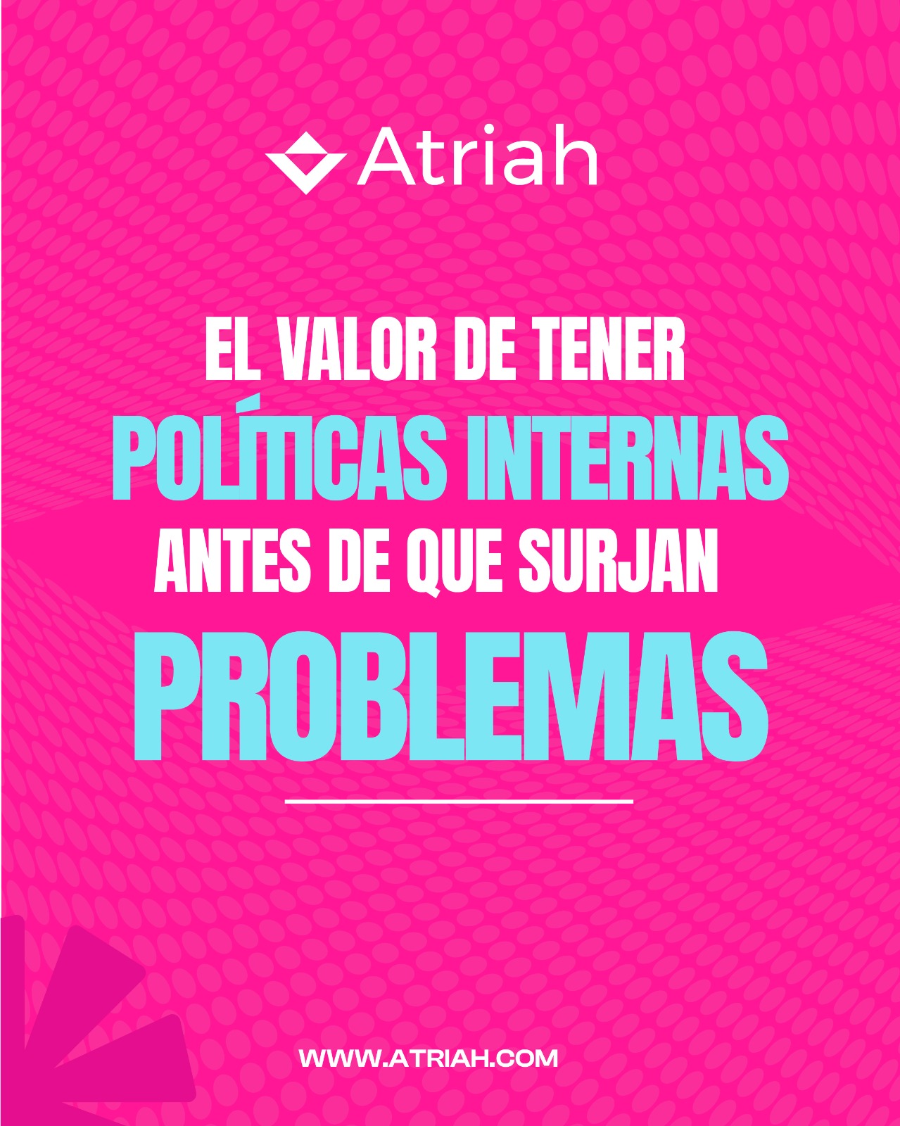 ⚖️📋 Las políticas internas no son opcionales… son esenciales.
Esperar a que surjan problemas para establecer reglas puede costarte tiempo, dinero y estabilidad en tu empresa. Tener políticas claras desde el inicio protege tu negocio, guía a tu equipo y evita conflictos innecesarios.
En Atriah, te ayudamos a crear estructuras sólidas que previenen problemas antes de que ocurran. 💼✨
📍 San Juan, Puerto Rico
🌐 atriah.com
📧 mrivera@atriah.com
#Atriah #RecursosHumanos #PoliticasInternas #EstructuraEmpresarial #CumplimientoLaboral #EmpresasPR #Prevencion #GestionEmpresarial #TalentoHumano