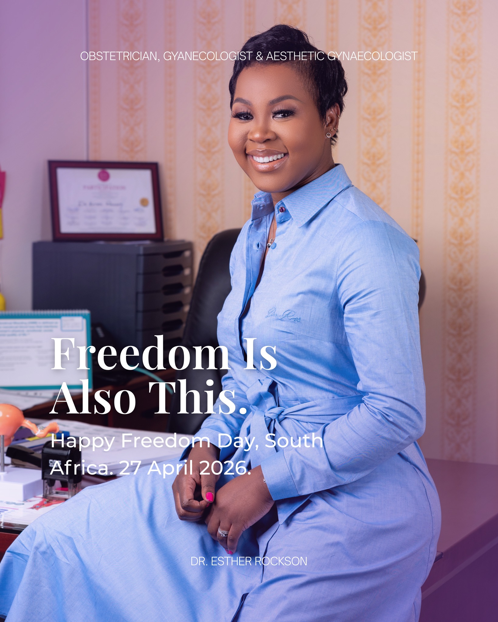 Today we celebrate freedom.
And in my world; freedom looks like a woman walking into a consulting room and feeling safe enough to ask the question she has been carrying for years.
It looks like a mother choosing how she births her baby. It looks like a woman understanding her own body; her cycle, her hormones, her options, and knowing she has the right to that knowledge.
Thirty-two years of democracy. And still, the most radical thing we can do for South African women is make sure they are informed, supported, and heard. That is the work. Every single day.
Happy Freedom Day to every woman who has ever chosen herself.
- Dr. Esther Rockson
Obstetrician · Gynaecologist · Aesthetic Gynaecologist
Busamed Hospital, Modderfontein | Linbro Park
#drestherrockson #freedomday #obgyn