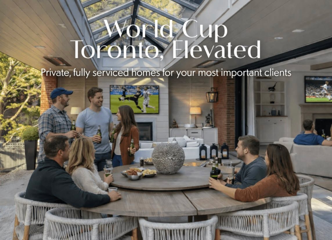 Toronto will be one of the central host cities for the 2026 FIFA World Cup, bringing a global audience, unprecedented demand, and a shortage of high-quality accommodations. WIth Jayne’s Luxury Rentals, they have a different approach. They provide fully serviced private homes in Toronto’s most desirable neighbourhoods, designed for travellers who expect and need more than a hotel – whether that’s space, privacy, or the ability to host World Cup related events. For travel advisors and partners, they act as a single, reliable point of contact, managing the full experience from booking through to departure.
Booking a private residence in Toronto with Jayne’s for the FIFA World Cup 2026™ gives access to the city’s most desirable homes and neighbourhoods — paired with a fully serviced, hotel-level experience that allows guests to enjoy the tournament like a local, without compromise.
Can we tell you more? Ask us for details at info@dominiquedebay.com or WhatsApp 1-917-940-2407 #Dominiquedebaycollection @jaynescottages #jaynesluxuryrentals #lluxurylifestyle #luxuryrentals