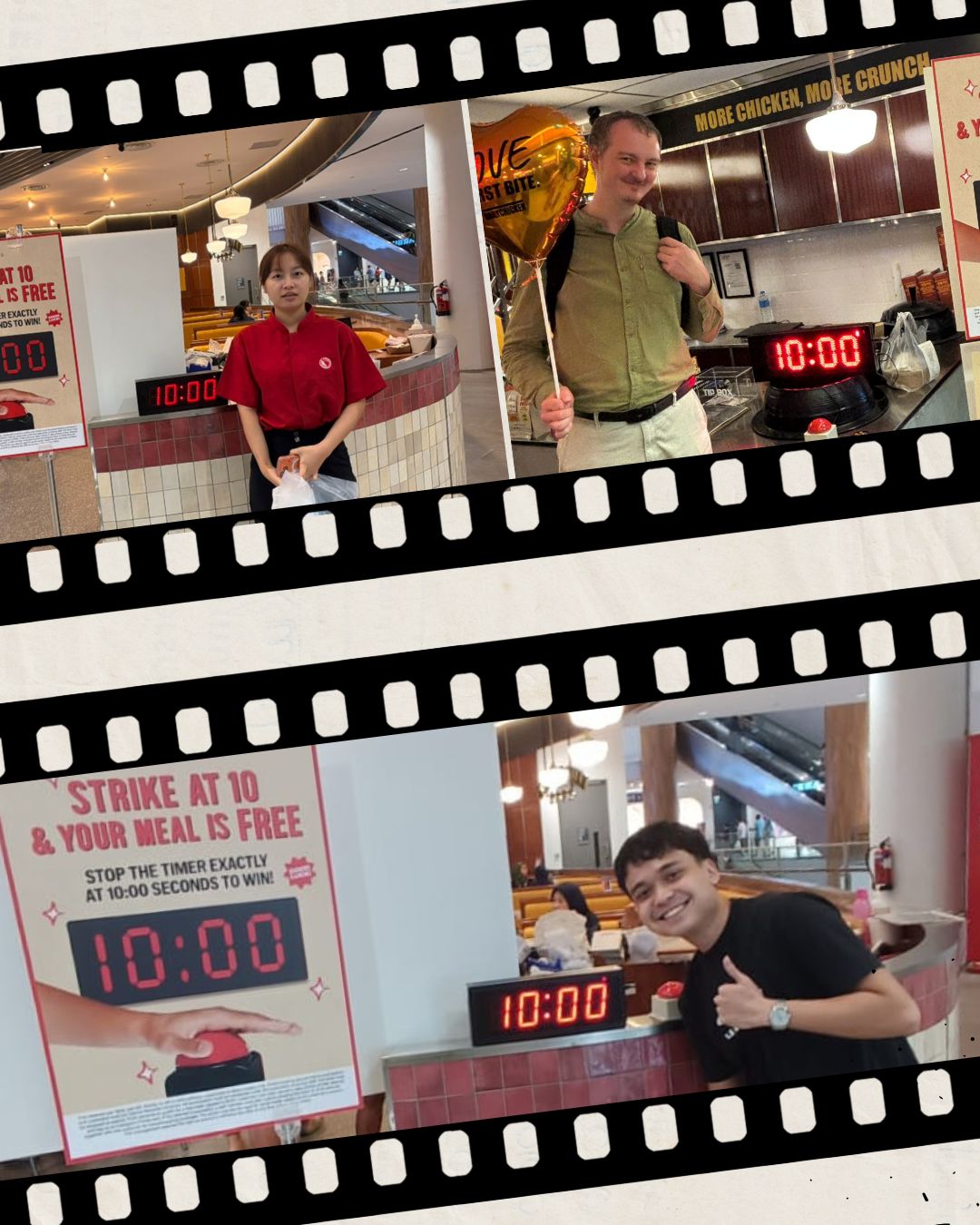 Think you've got what it takes? 😏 Stop the timer at exactly 10:00 in-store and your meal is on us.
No tricks. No catch. Just steady hands and good timing.