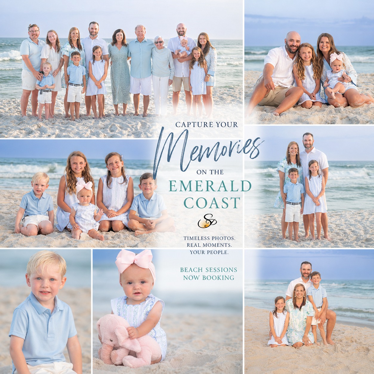 There’s just something special about family photos on the Emerald Coast…
Soft white sand.
The sound of waves rolling in.
That perfect golden light right before sunset.
And most importantly… your people. ❤️
These are the moments that matter; the giggles from the kids, sandy toes, wind-blown hair, and those genuine smiles that you can’t fake anywhere else. This is what makes beach sessions so timeless.
From big multi-generational family gatherings to sweet little moments with your kids, the beach gives you the perfect backdrop to capture it all, naturally and beautifully.
✨ Whether you’re vacationing or lucky enough to call the Gulf Coast home, this is your sign to finally book those family photos you’ve been putting off.
Because a year from now… these photos will mean even more.
📍 Pensacola Beach • Gulf Breeze • Navarre • Destin • 30A
www.sunsetphotography-pcola.com
Let’s capture your family exactly as you are right now.
📩 Message me to book your session
#EmeraldCoastPhotographer #PensacolaBeachPhotos #FamilyBeachPhotos #FloridaPhotographer #SunsetSessions #BeachFamilyPhotos #GulfCoastLife #CaptureTheMoment
