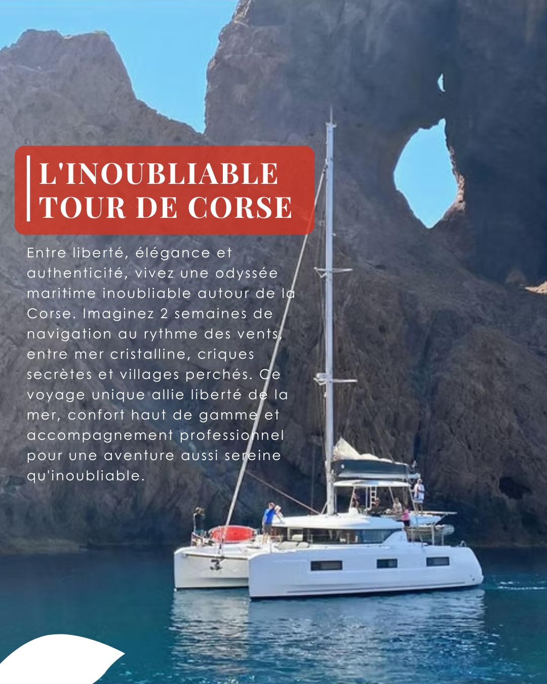 🌊✨ Partez pour une expérience unique avec notre nouvelle offre : la croisière « L’inoubliable tour de Corse » !
Découvrez la beauté sauvage de l’Île de Beauté comme vous ne l’avez jamais vue : criques secrètes, eaux turquoise, villages authentiques et panoramas à couper le souffle… Une véritable parenthèse enchantée en Méditerranée 🇫🇷⛵
🚤 À bord de cette croisière :
Catamaran 8 personnes maximum pour une expérience intimiste
Pension complète incluse
Boissons à bord comprises
Équipage au complet : hôtesse/cook + capitaine
📍 Pour en savoir plus et découvrir tous les détails du voyage, rendez-vous directement sur le site internet Fontana Tourisme.
Et surtout, venez réserver votre voyage directement dans nos agences Fontana Tourisme ! Nos équipes sont là pour vous accompagner dans l’organisation de votre prochaine aventure.
À très vite chez Fontana Tourisme 🌍✈️
#FontanaTourisme #IdeesVoyage #France #VoyageDeReve