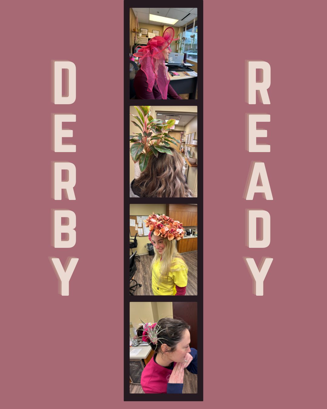 The office is derby ready. Share your hat with us before the race.