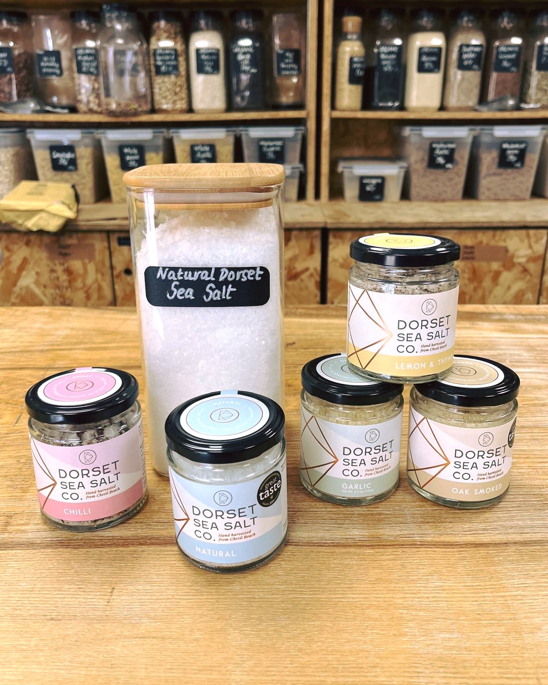 📣 The popular natural/plain Dorset Sea Salt is back in stock for refills!
All flavours are available in jars or as refills - they're a quick and easy way to add flavour to your dishes.