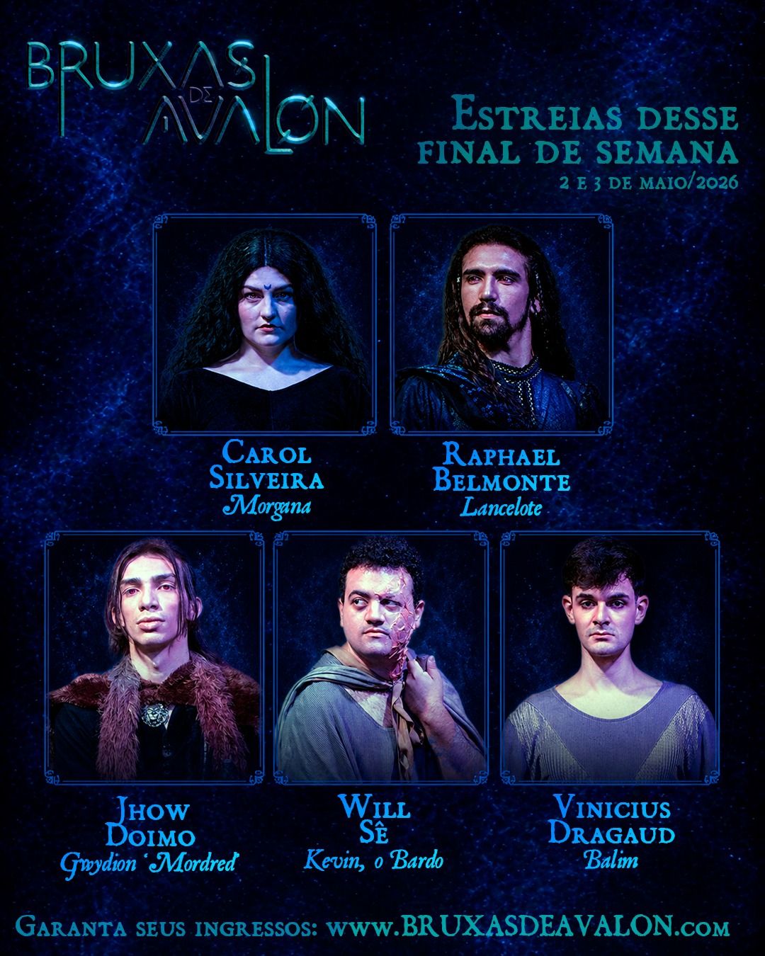 ✨ Estreias deste final de semana ✨
Novos nomes chegam a Avalon — e você pode assistir tudo de perto.
🎟️ Garanta seu ingresso:
www.bruxasdeavalon.com (link clicável na bio)
#BruxasdeAvalon #teatro #bruxaria #asbrumasdeavalon