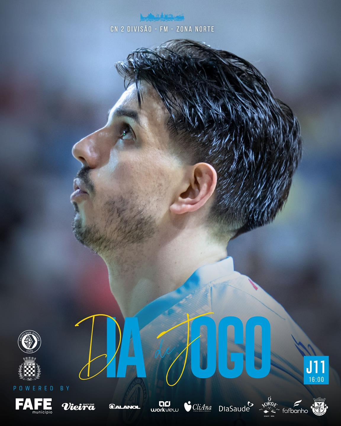 𝘾𝙉2 𝘿𝙄𝙑𝙄𝙎𝘼𝙊 | DIA DE JOGO
FM | J11 🆚 Boavista FC
🕒 🇵🇹16:00
📍 Pavilhão Nun´Álvares
🎟️ https://www.gcrnunalvaresfutsal.com/bilheteira
🎦 https://www.gcrnunalvaresfutsal.com/gnatvpremium
#peloGRUPOporFAFEparaVENCER